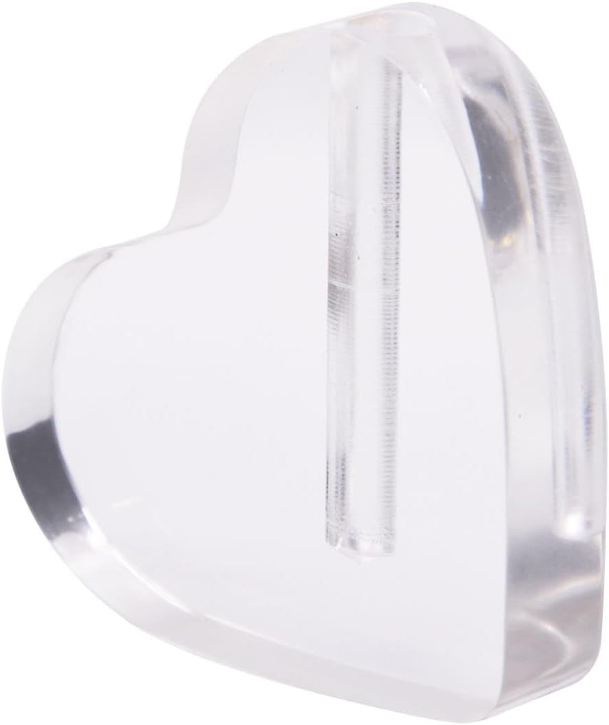 Rose Transparent Display Stand Heart Shaped Acrylic Rose Base Decoration for Sin