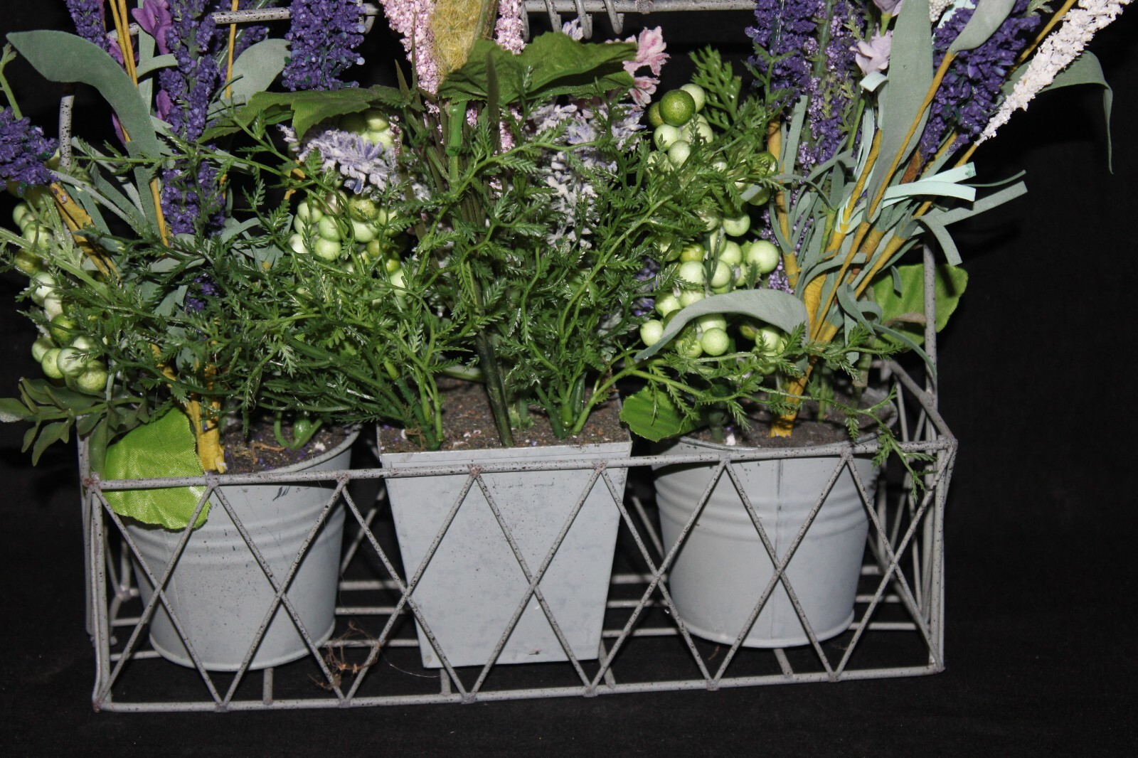 Mixed Artificial Succulent Arrangement in Metal Planter