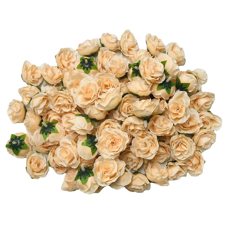 50/200X Artificial Fake Rose Flower Heads Silk Bulk Bouquet Wedding Party Decor