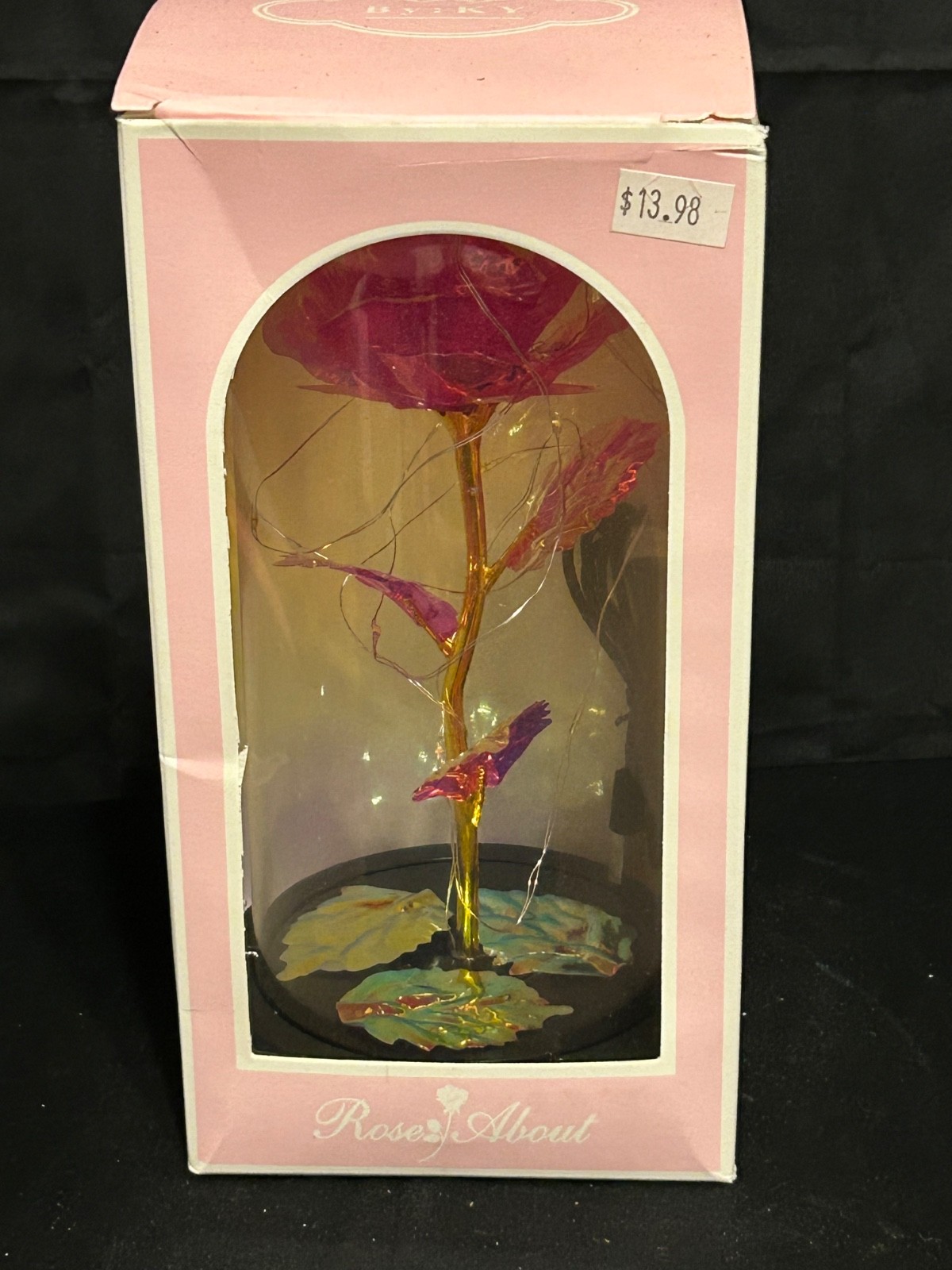 Rose About LED Light Up Encased Rose