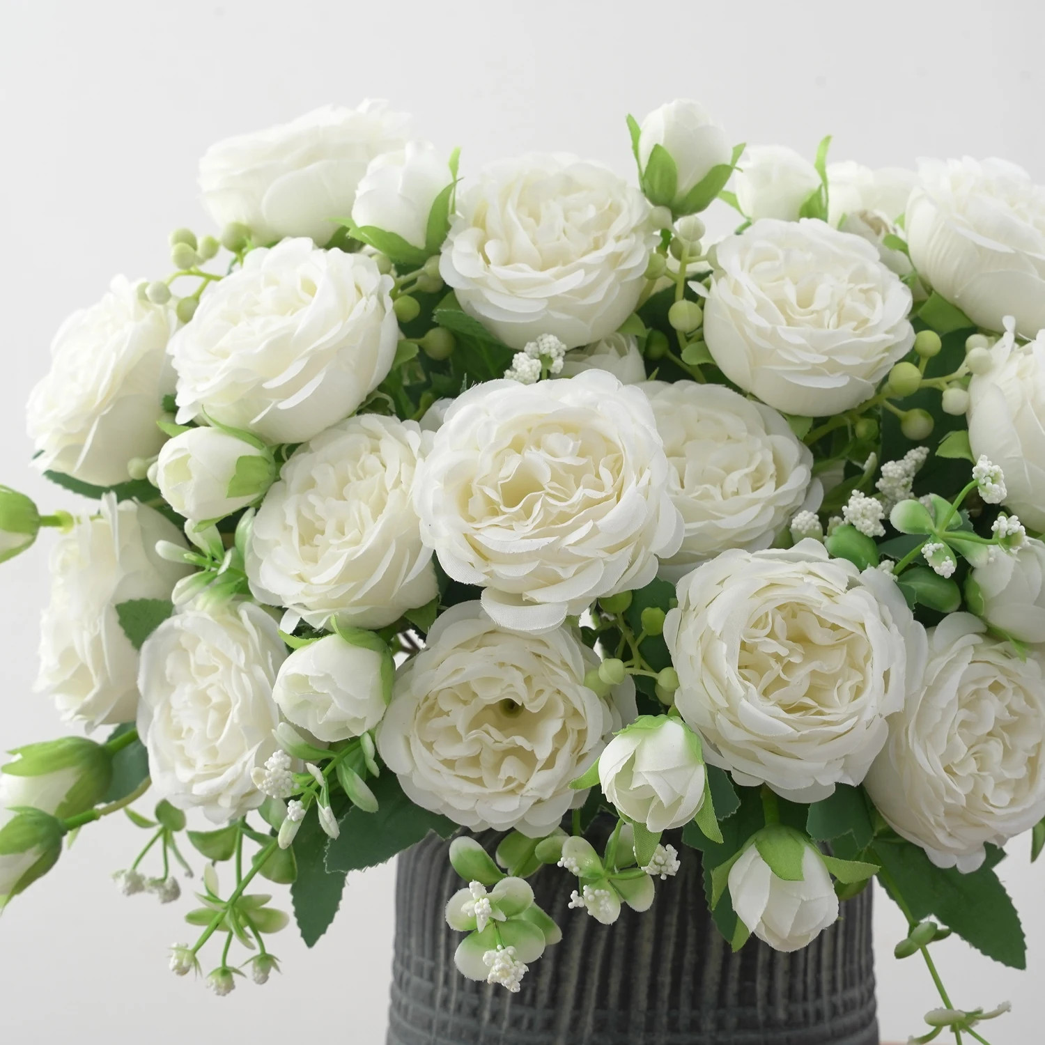 Artificial Silk Peony Flowers Fake Flower Faux Bouquet For Weddings Display HOT