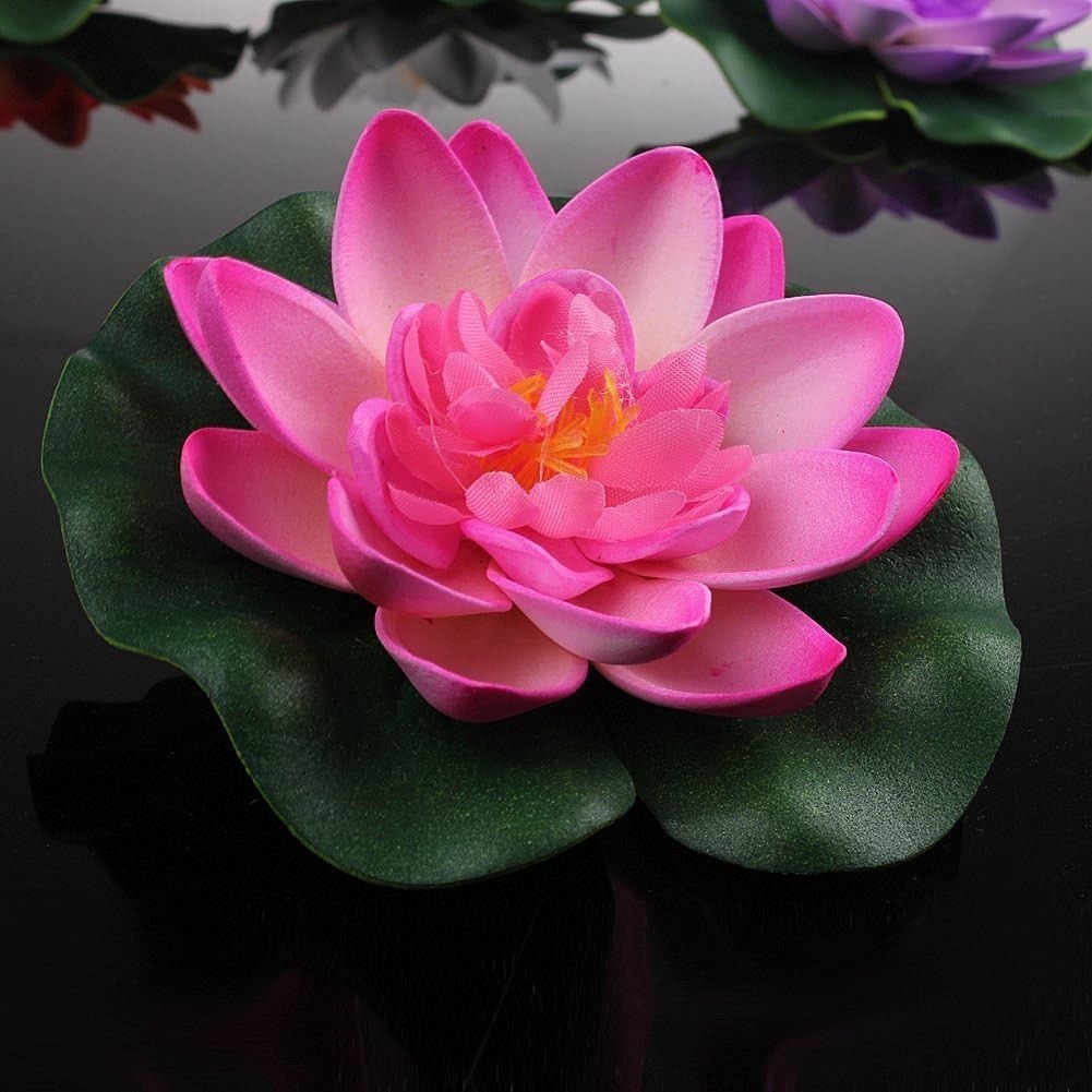 Colorful Floating Water Lilies for Stylish Home and Garden Decoration – Set of 4