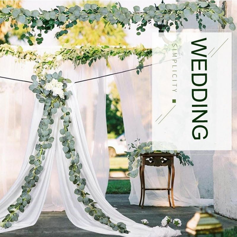 Artificial Eucalyptus Leaves Greenery Garland Wreath Vines for Wedding Party