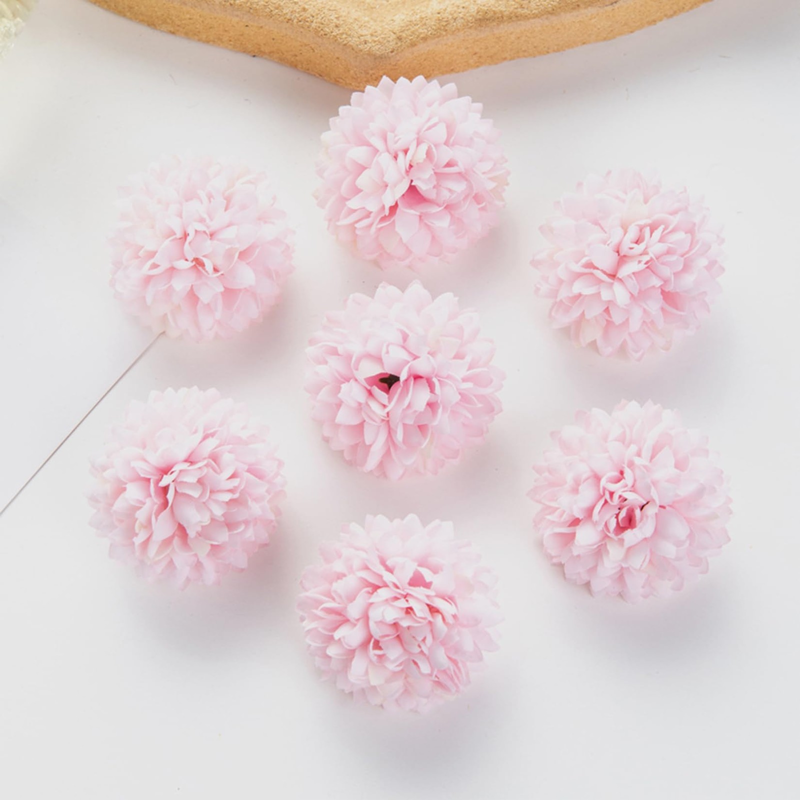 30 Pcs Artificial Chrysanthemums Heads Ball Flowers，Silk Chrysanthemum Ball B…