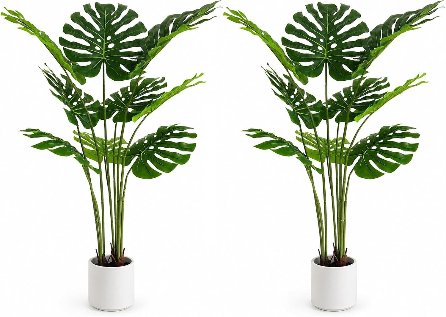 Artificial Monstera Deliciosa Plant 3.6ft, Lifelike Faux Swiss Cheese Floor