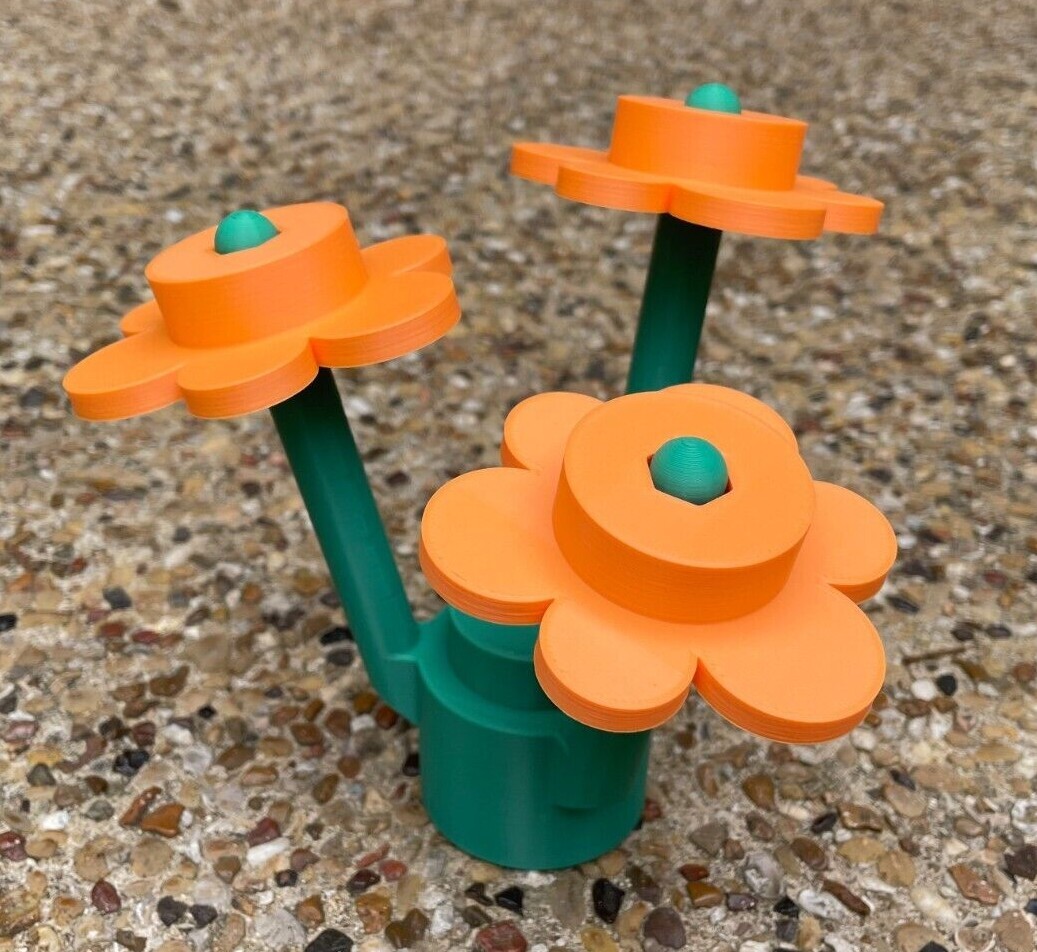 NEW Large Scale Building Bricks Flowers Jumbo Size Floral Bouquet 3D Printed NEW
