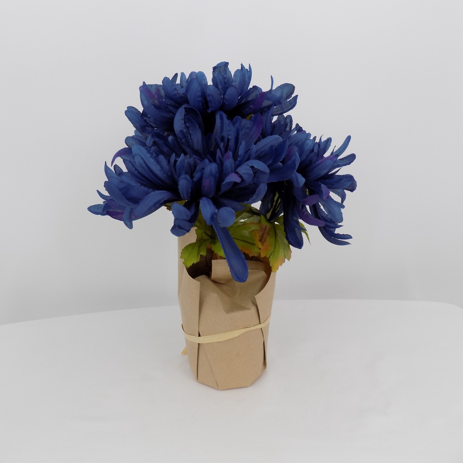 Ashland Fall Potted Flower Dark Blue Chrysanthemum Artificial Faux Decor 13″