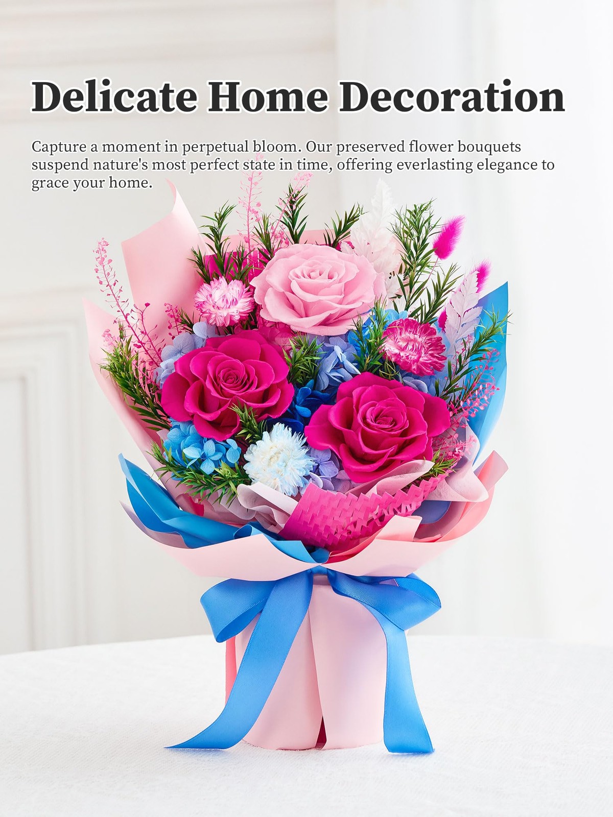 Preserved Flowers Bouquet, Forever Flowers for Delivery, Mothers Day Long-Las…