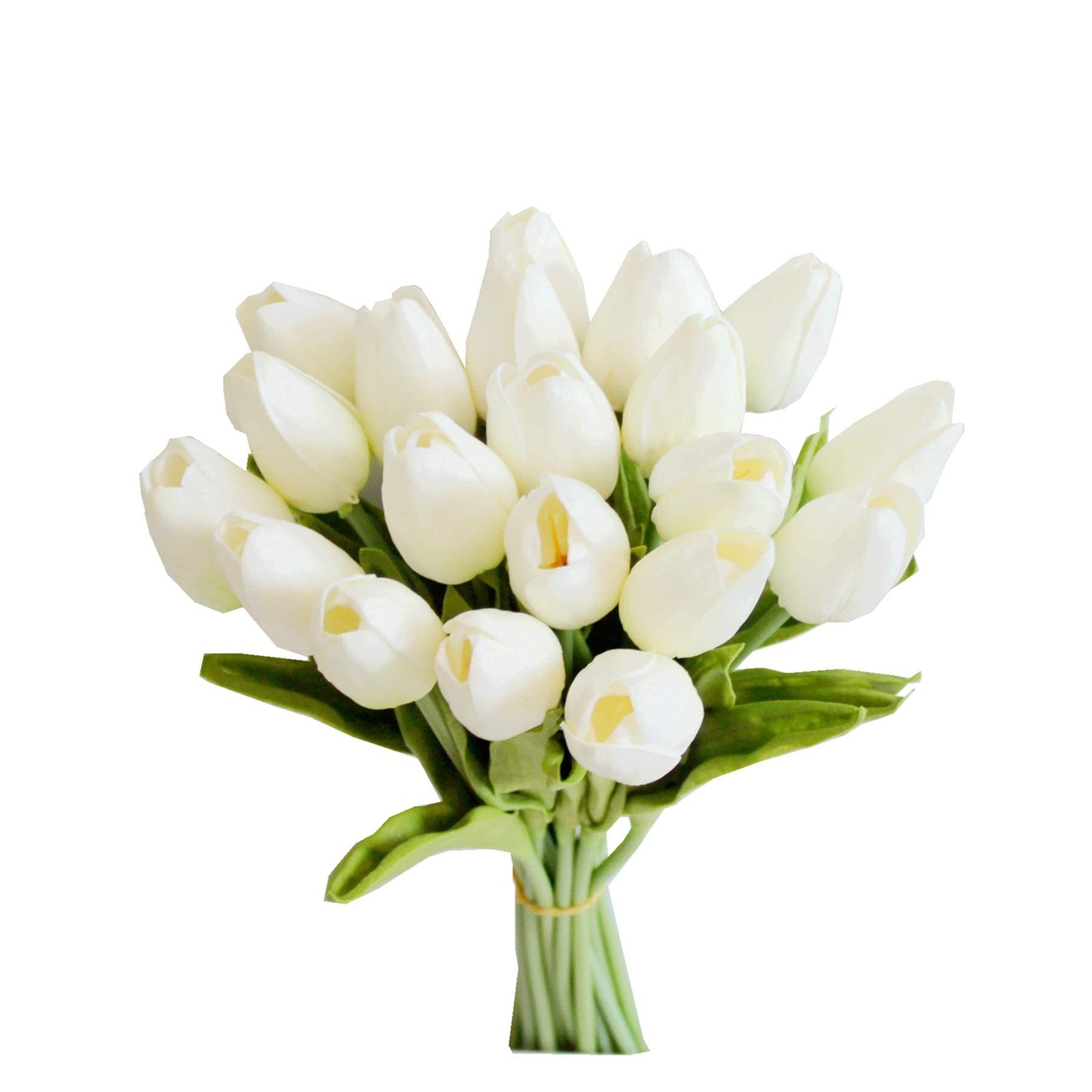 Artificial Tulips, White, 20pcs