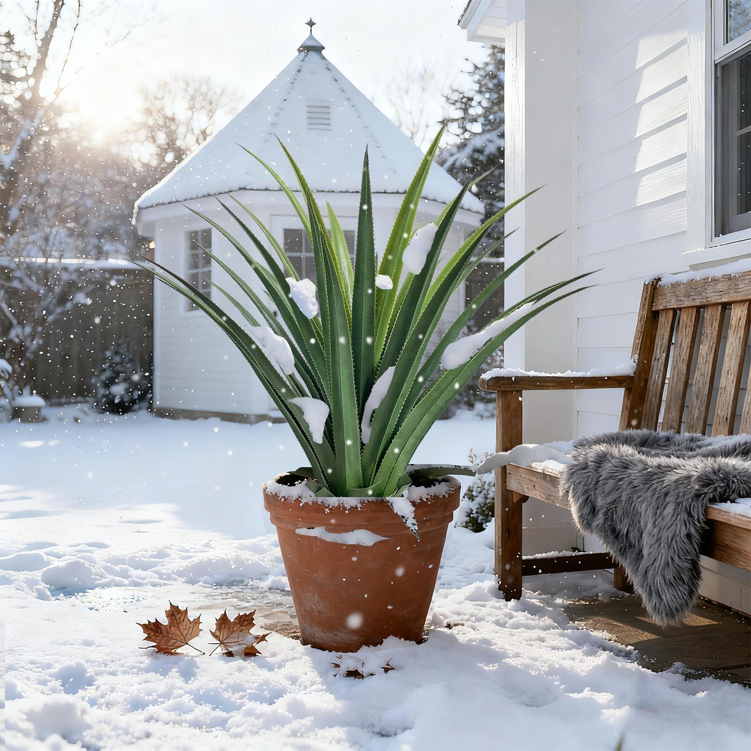 2-Pack 4FT Lifelike Faux Agave Yucca Plan