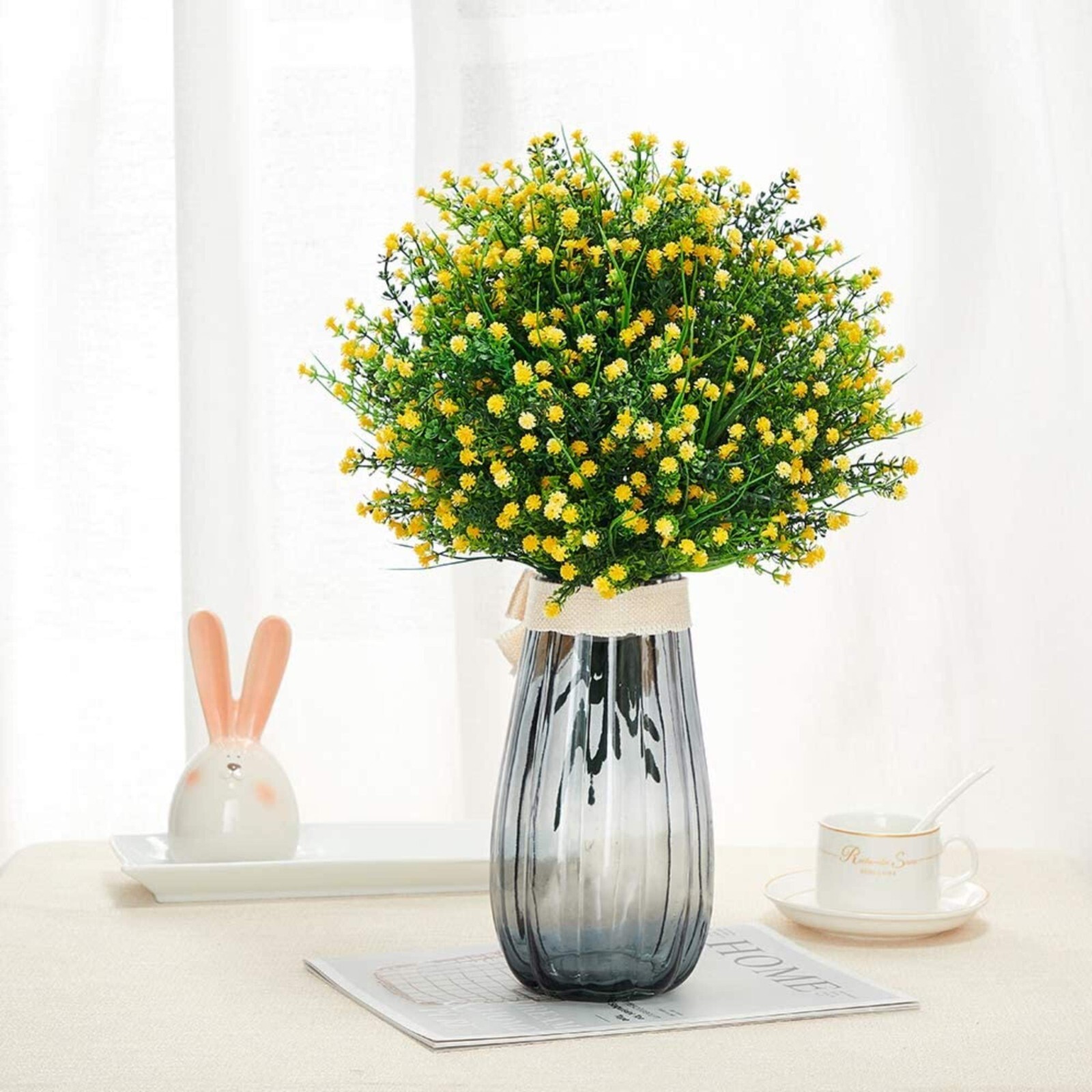 Outdoor Indoor Artificial Flowers Baby Breath UV Resistant Various Colors