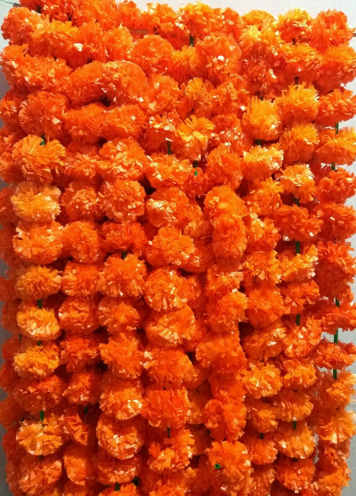 50 Pcs Artificial marigold flower garlands Vine wedding Indian event decoration