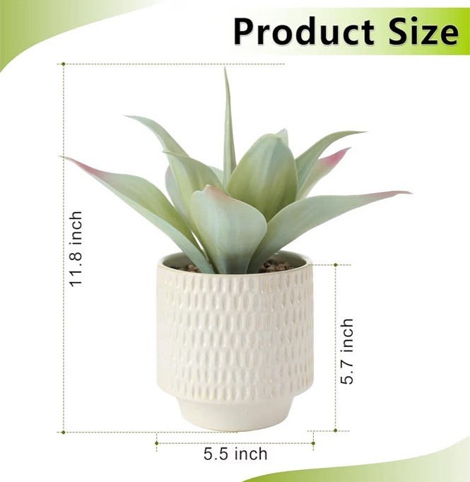 Potted Artificial Agave Plant -Alagirls (ALAFP0011) Indoor Outdoor Home Decor