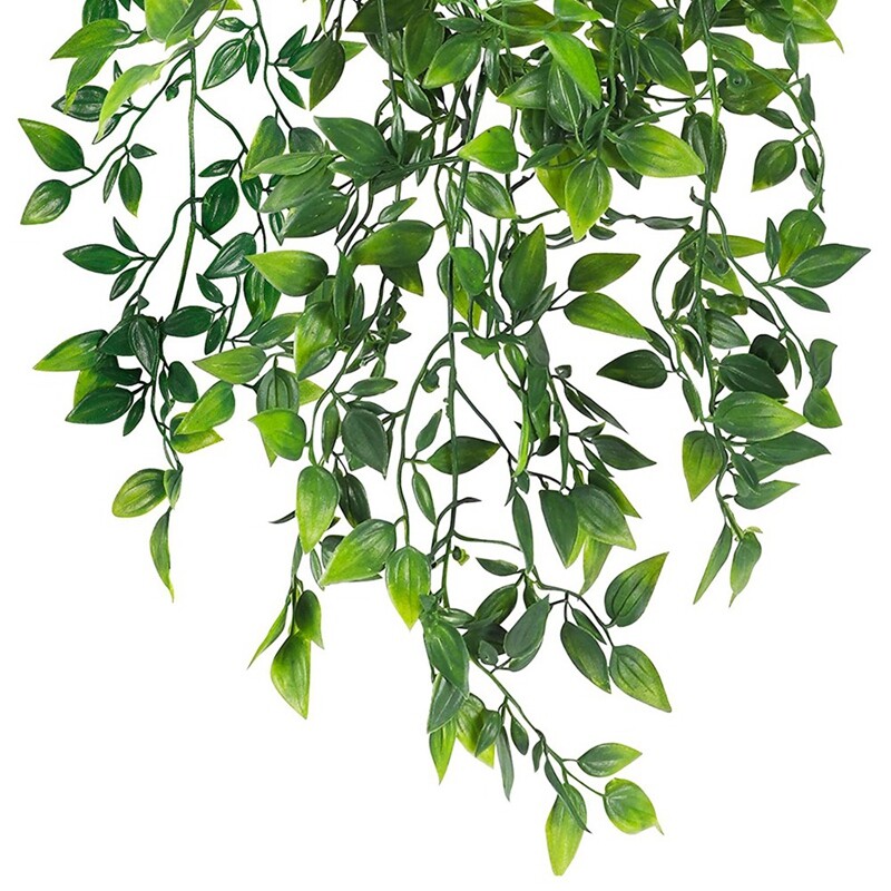1 Pack Artificial Hanging Plants Potted Plants for Indoor Outdoor Shelf WB8