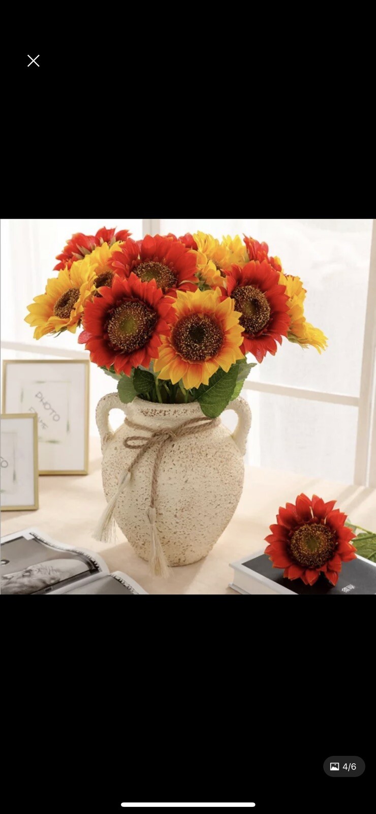 new artificial sunflower high quality silk dark orange & yellow available 