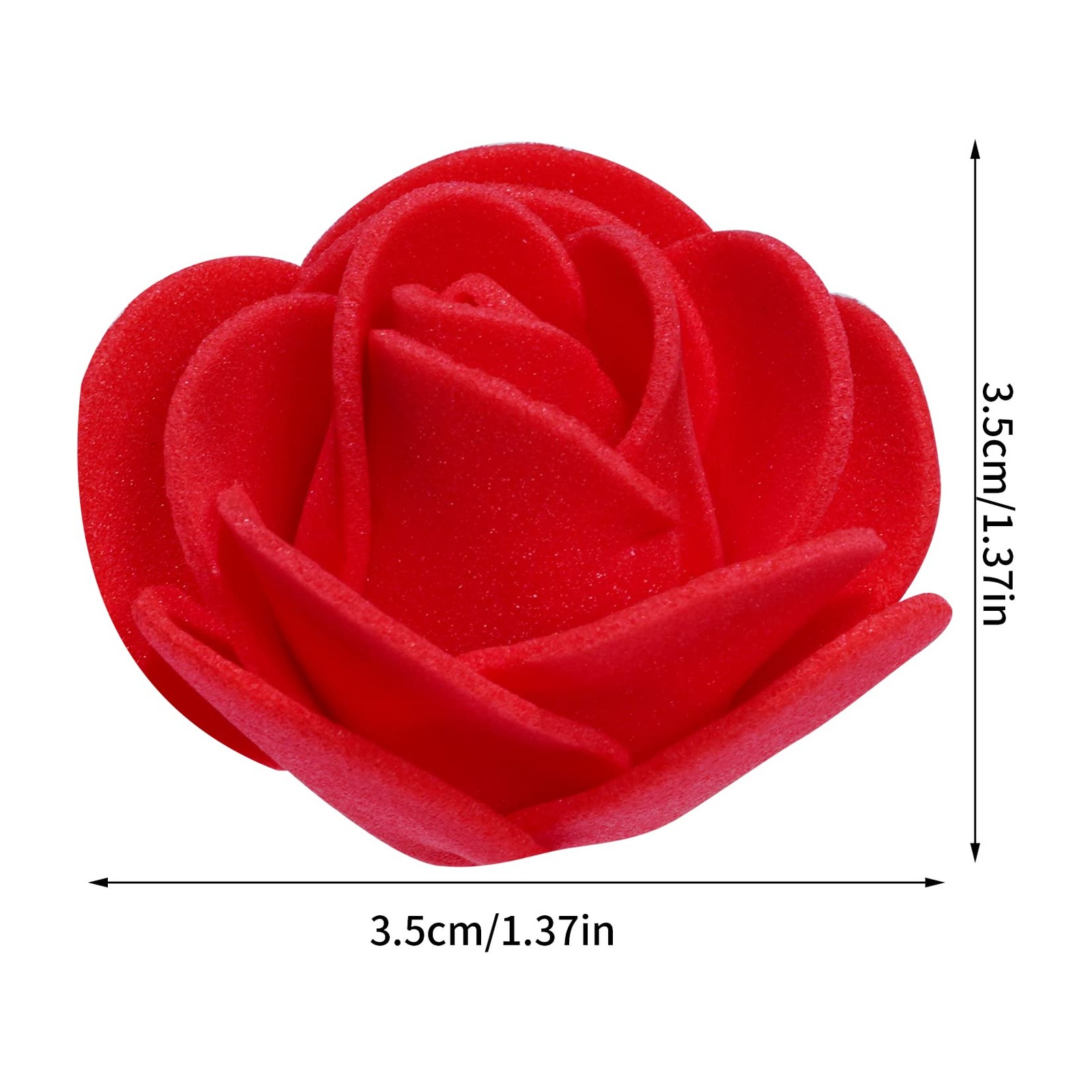 Red Mini Artificial Fake Rose Heads Foam Flowers For DIY Crafts Wedding 200 PCS