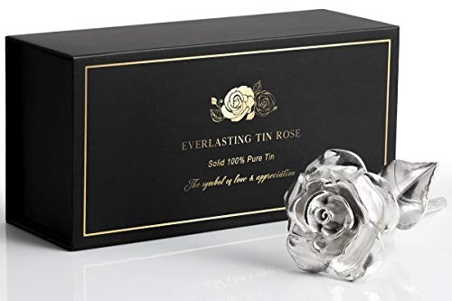 Beszone Tin Rose 10Th Anniversary For Her Gift – Tin Gift 10 Year Wedd