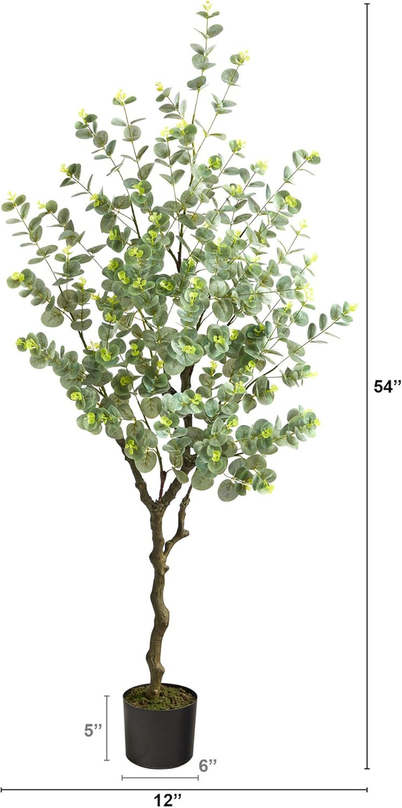 4.5Ft Eucalyptus Artificial Tree – Lifelike Indoor Decor for Any Space