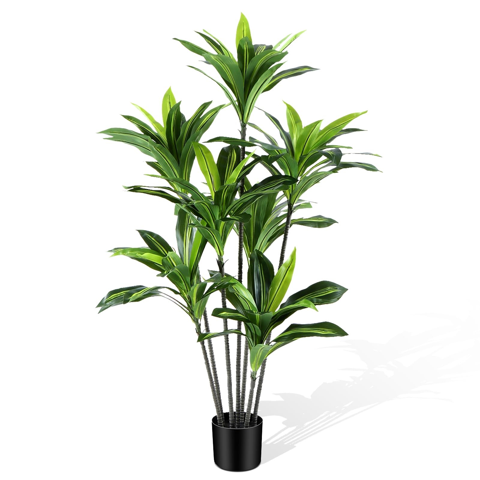 Dracaena Artificial Plant Indoor 5FT – Large Tropical Fake Tree with Lifelike…