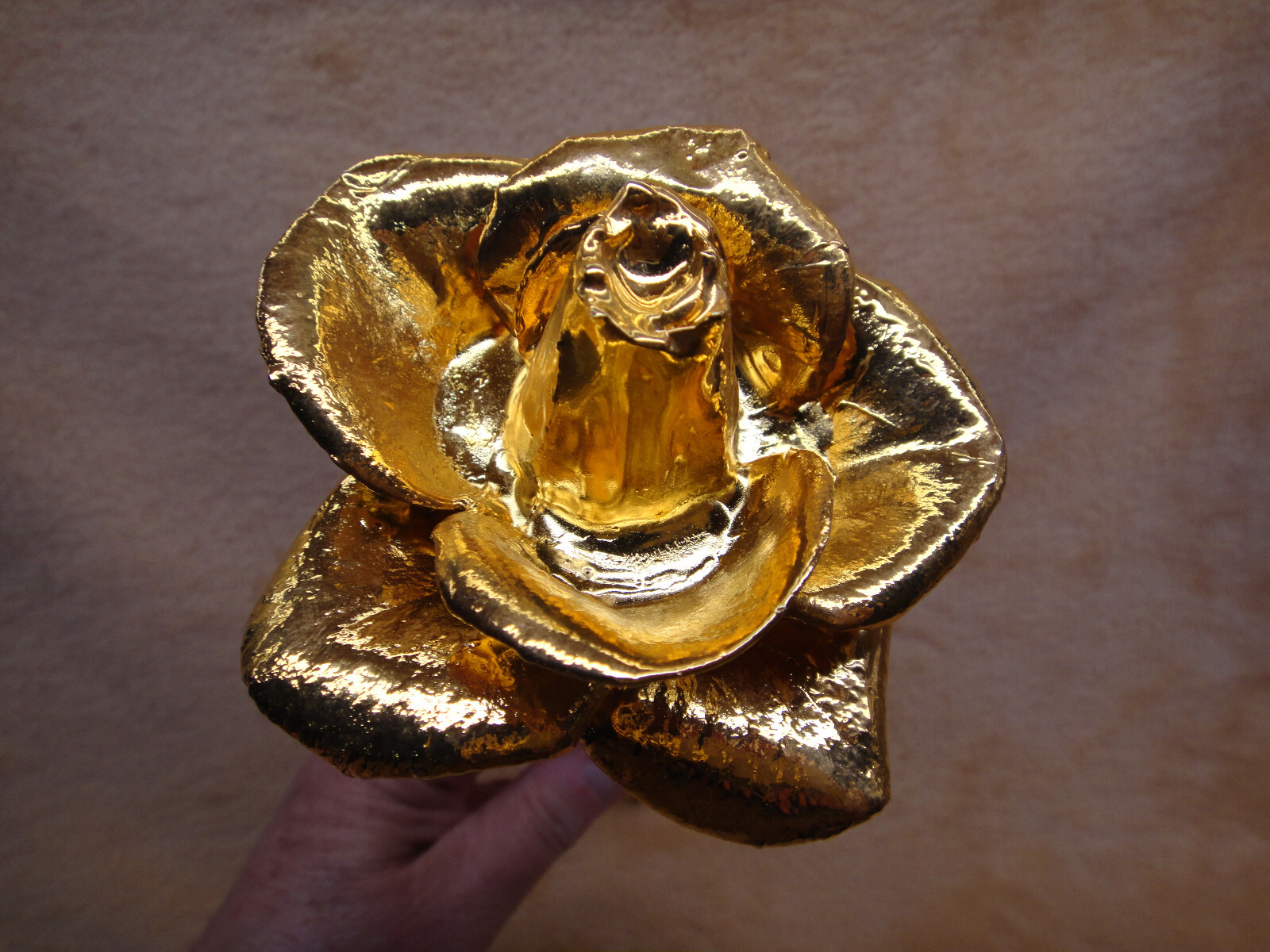 Gold Plated Long Stemmed Rose 11″
