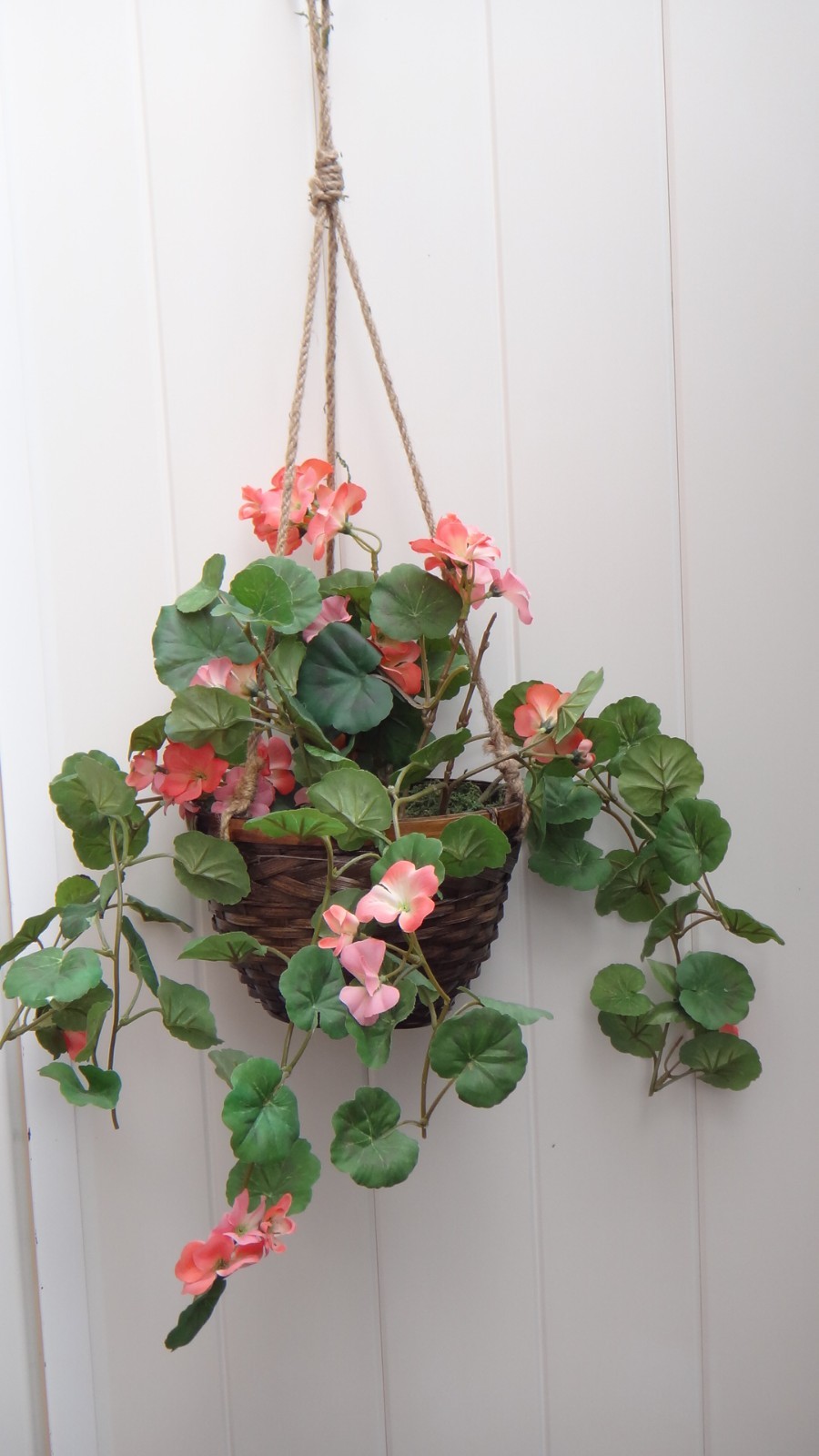 Decorative Artificial Hanging Flowers Basket Floral Décor Drop Length : 25 inch