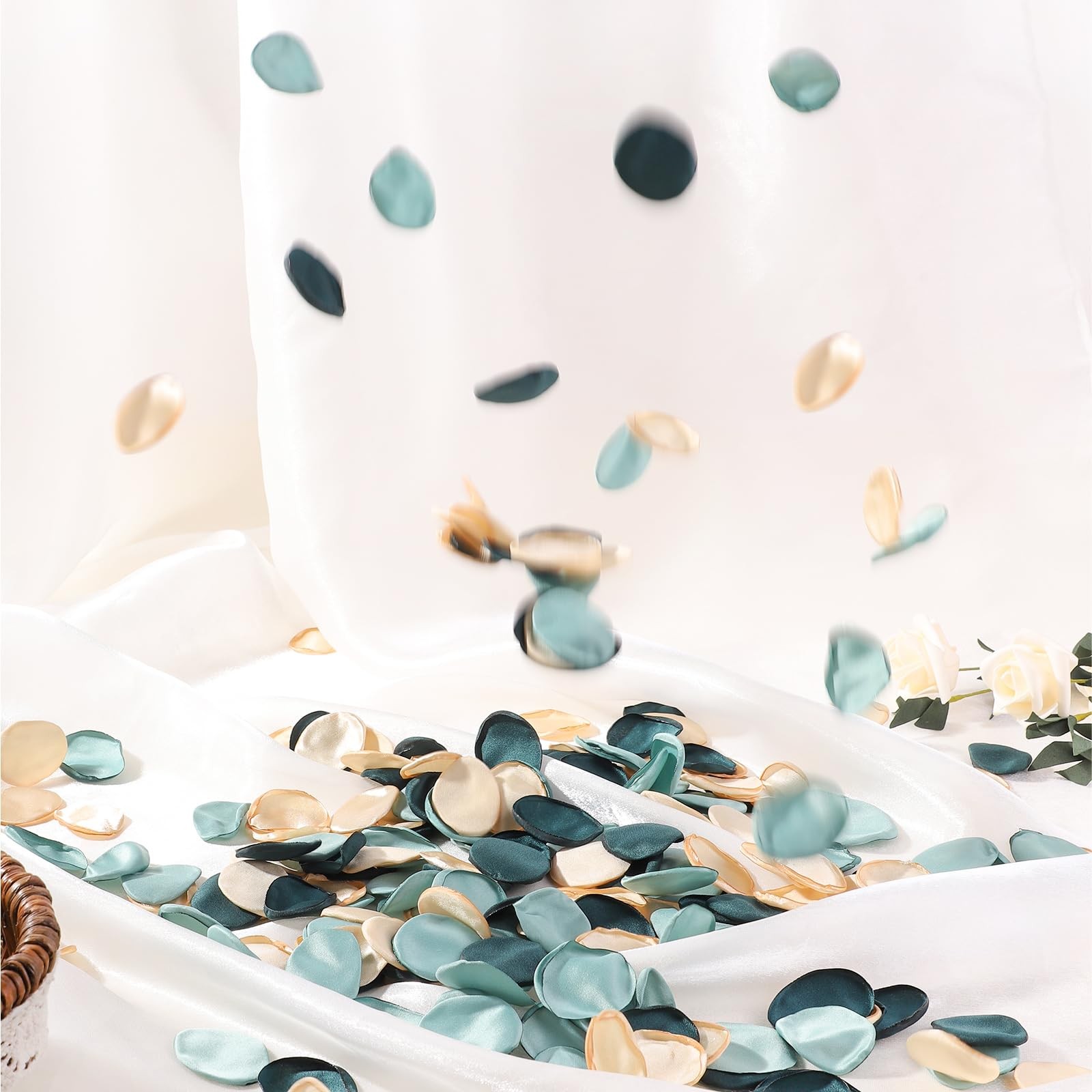 400 Pcs Silk Rose Petals Artificial Flower Petals for Wedding Flower Girl Bas…