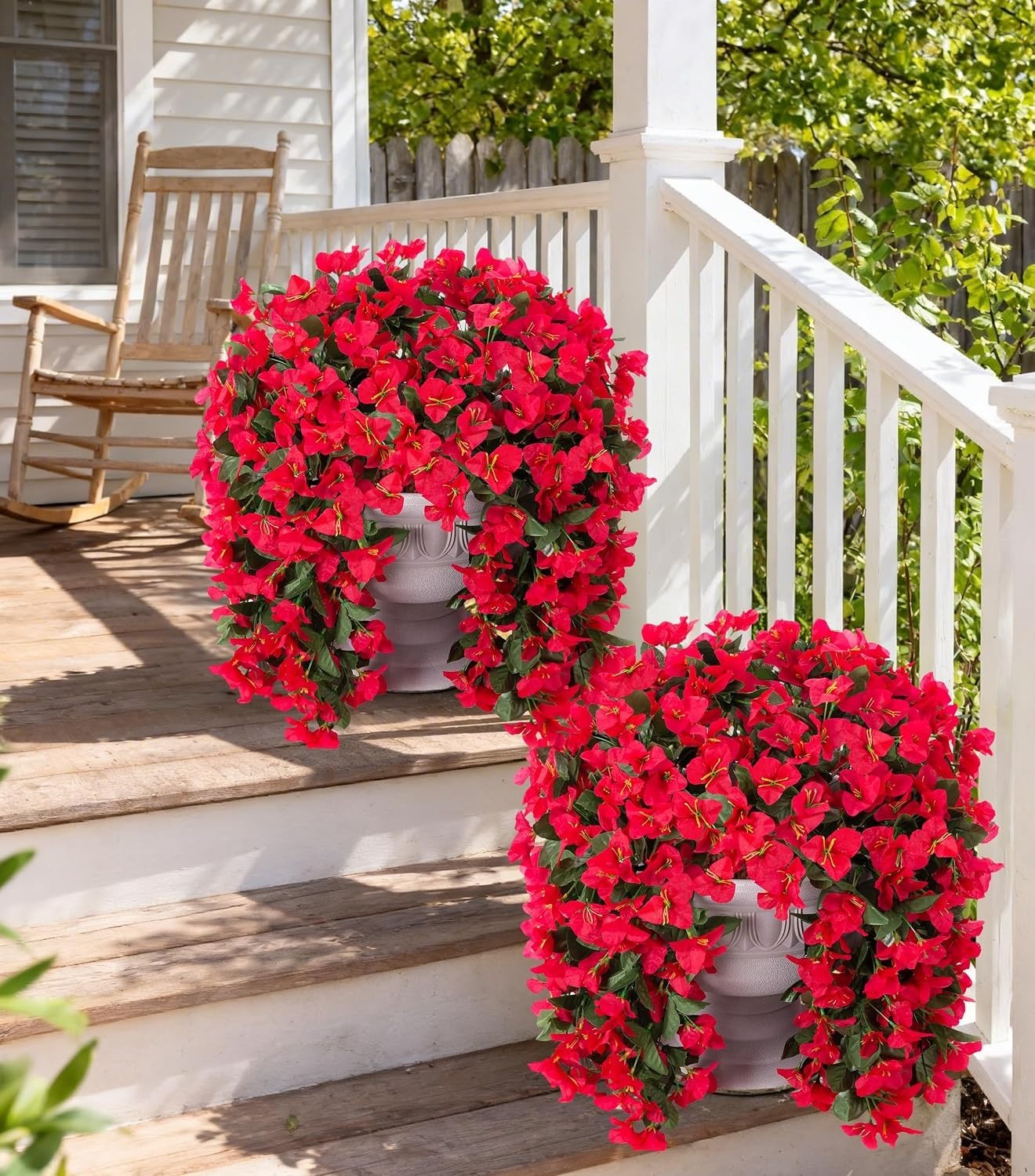 2 Bundles of Faux Bougainvillea for Low-Maintenance Outdoor Decor – UV Resistant