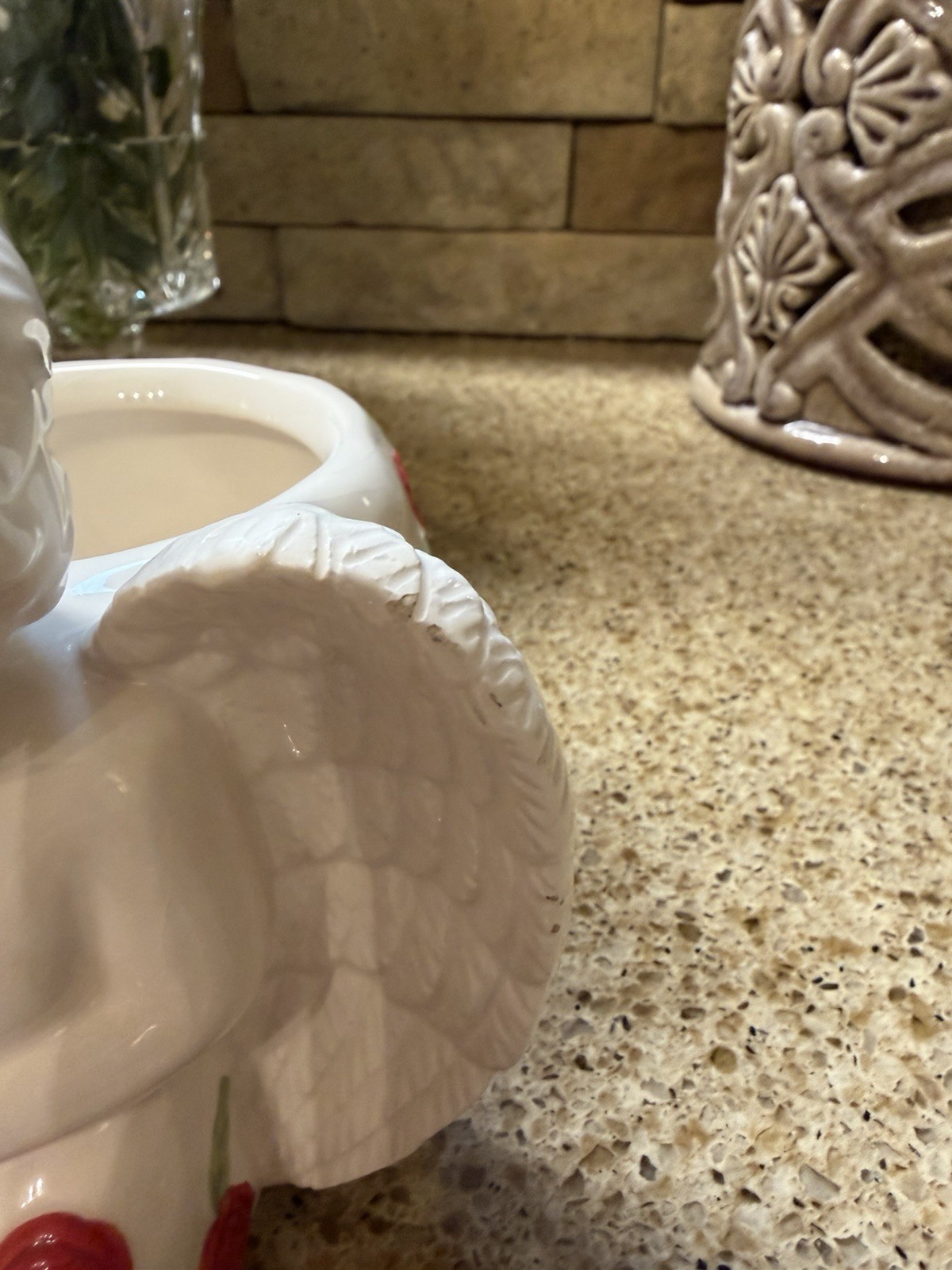 Cherub Roses Ceramic Planter – Romantic Vintage Style Floral Vase Decor