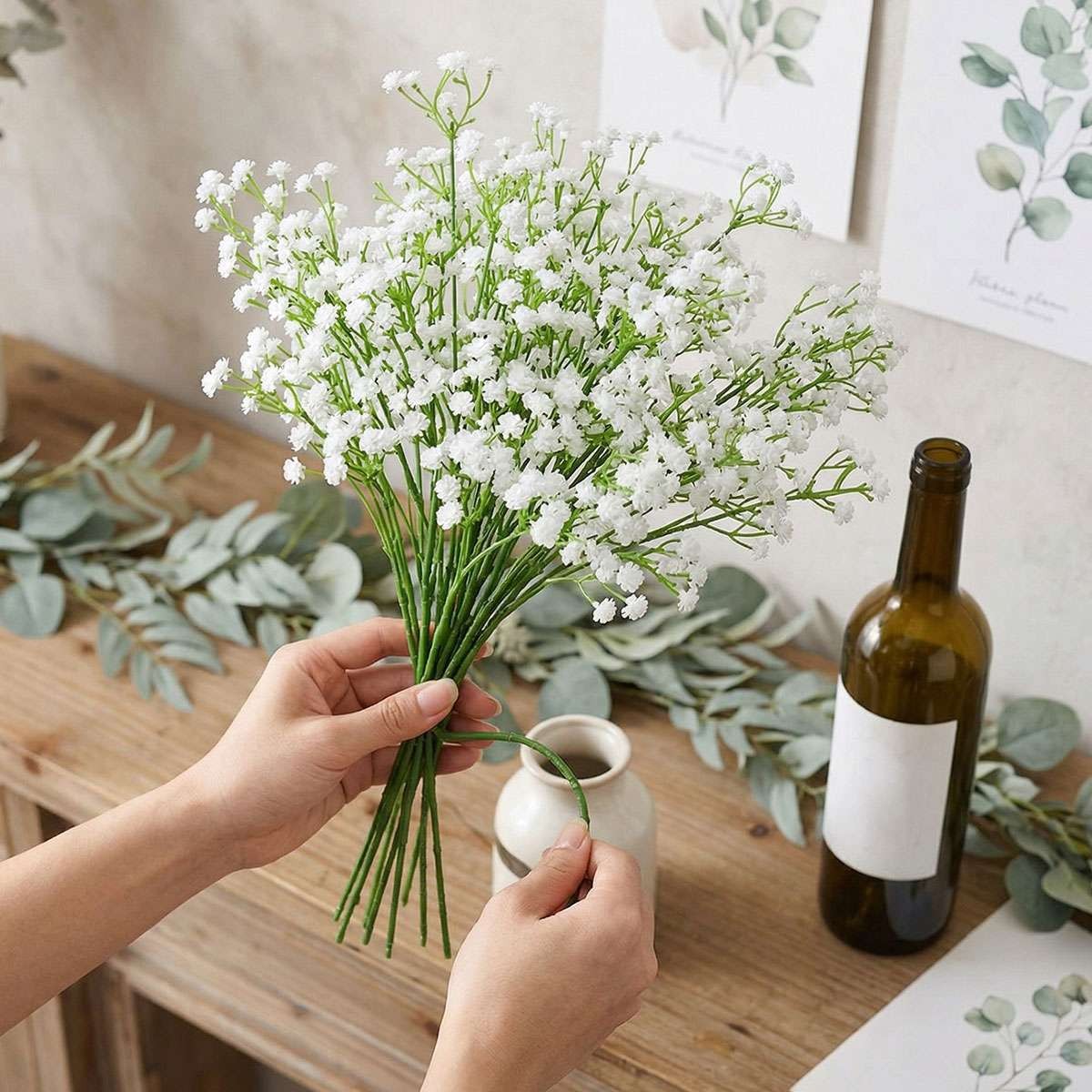 Baby Breath Artificial Flowers Fake Babys Breath Gypsophila Flower Bulk Wedding