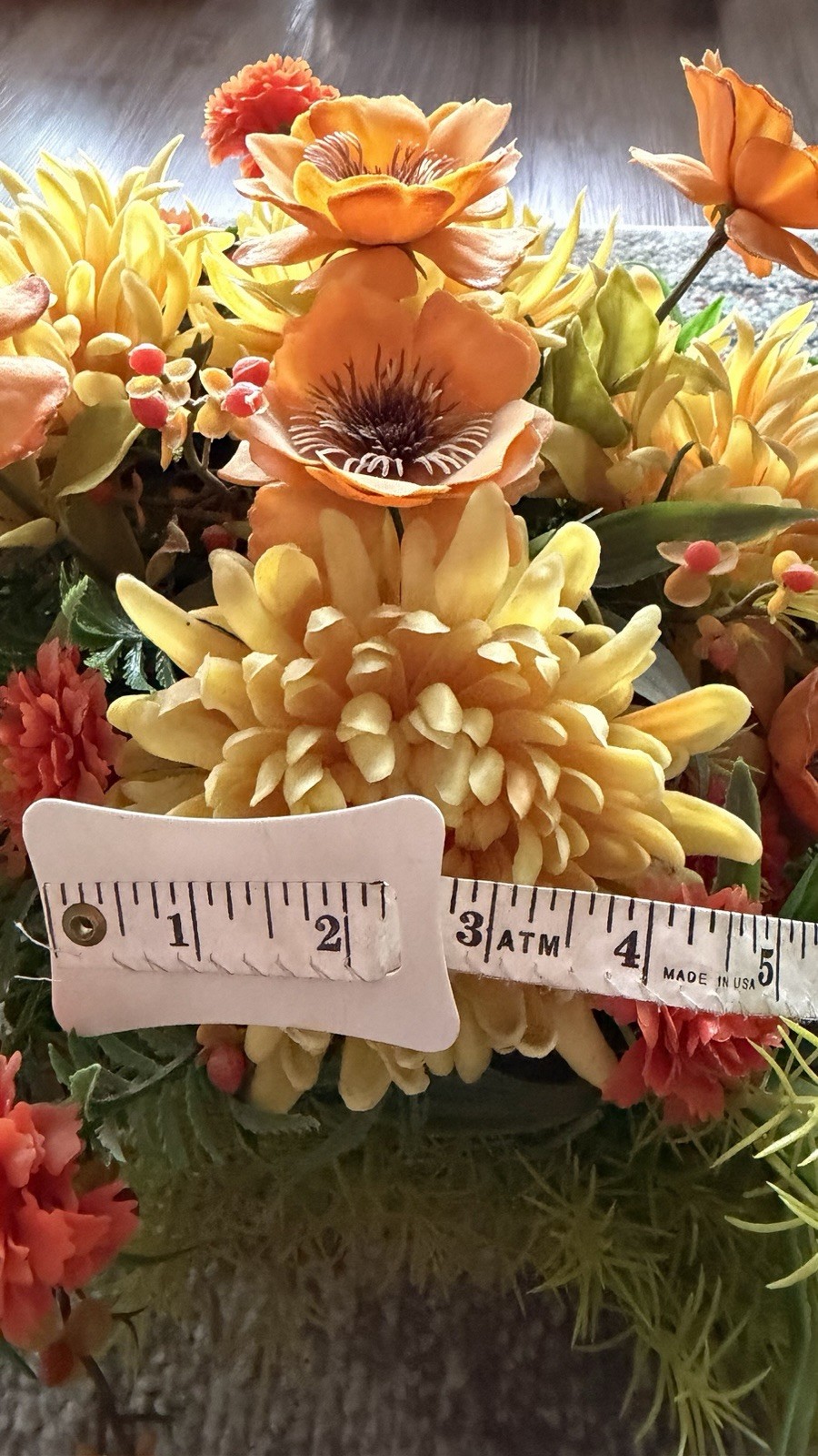 Vintage Centerpiece Plastic Floral Haeger Pottery Fall Autumn F15