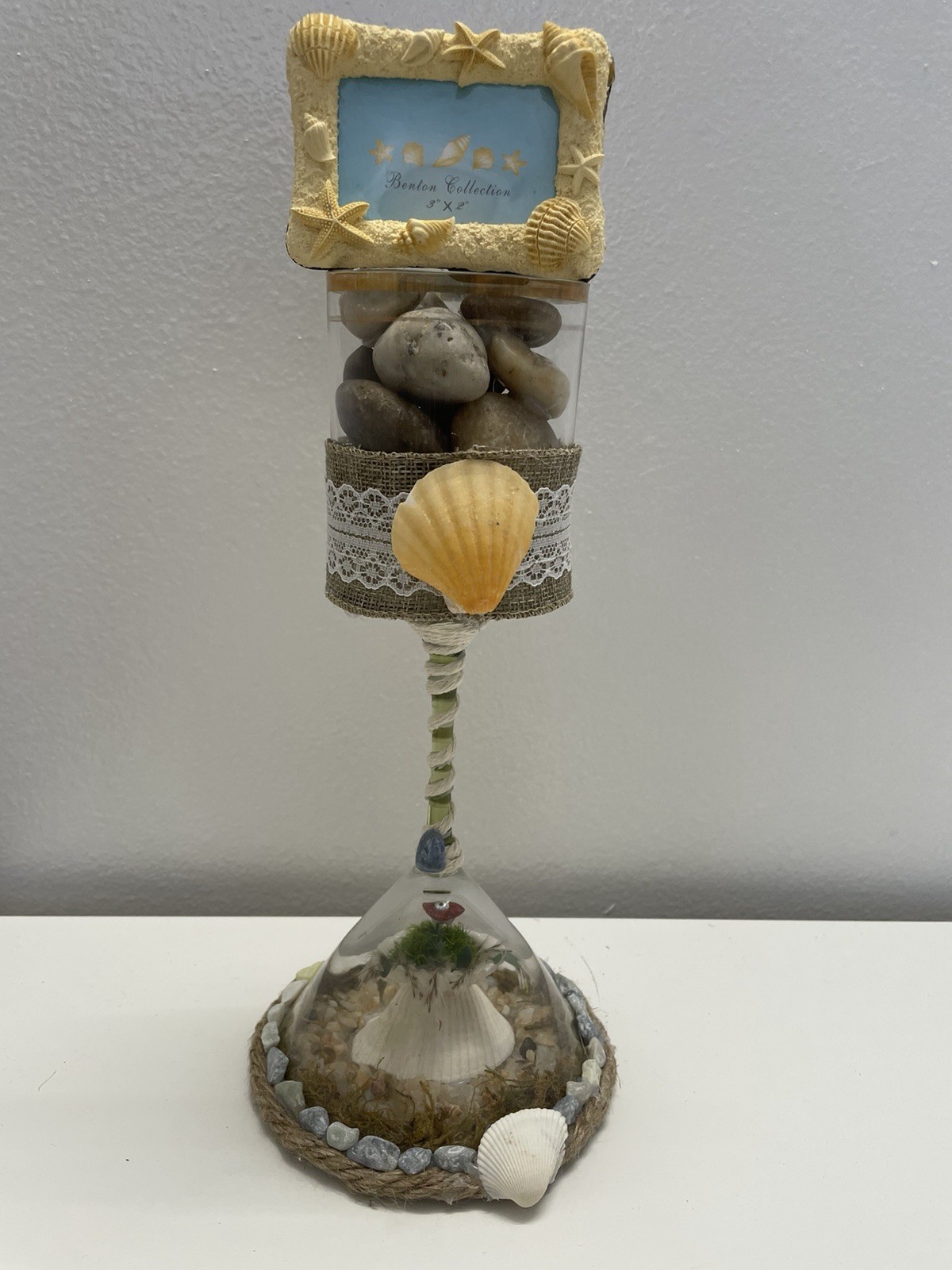 Artificial Coastal Succulent & Seashell Floral Centerpiece Multicolor