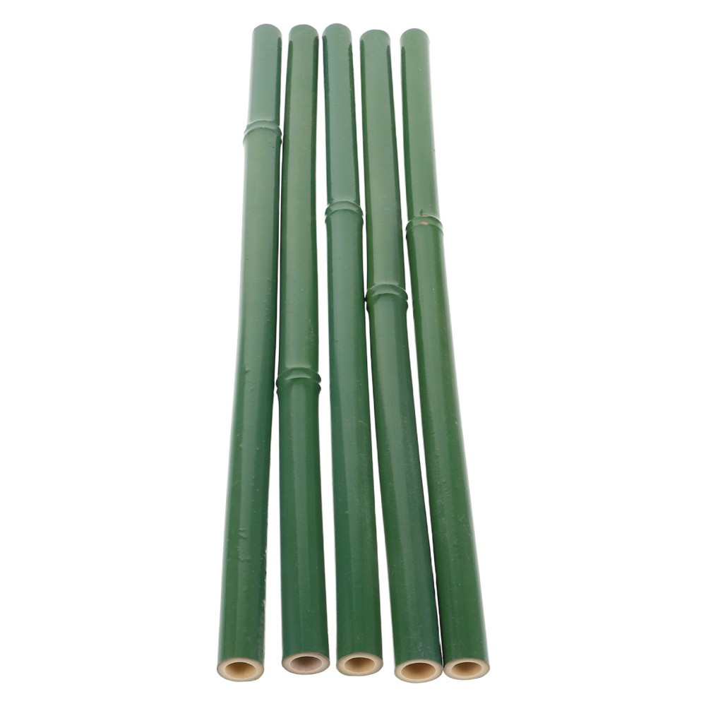 5Pcs Faux Bamboo Sticks Realistic Design for Outdoor and Indoor Fence Or Decor