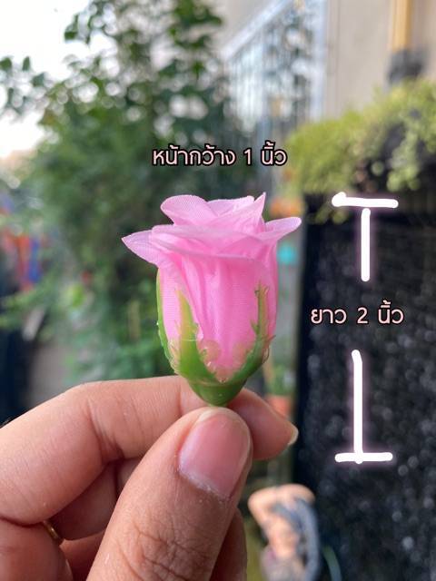 100pcs Rose Head fabric Plastic Artificial Craft Supplies Home Decor Size 1×2″
