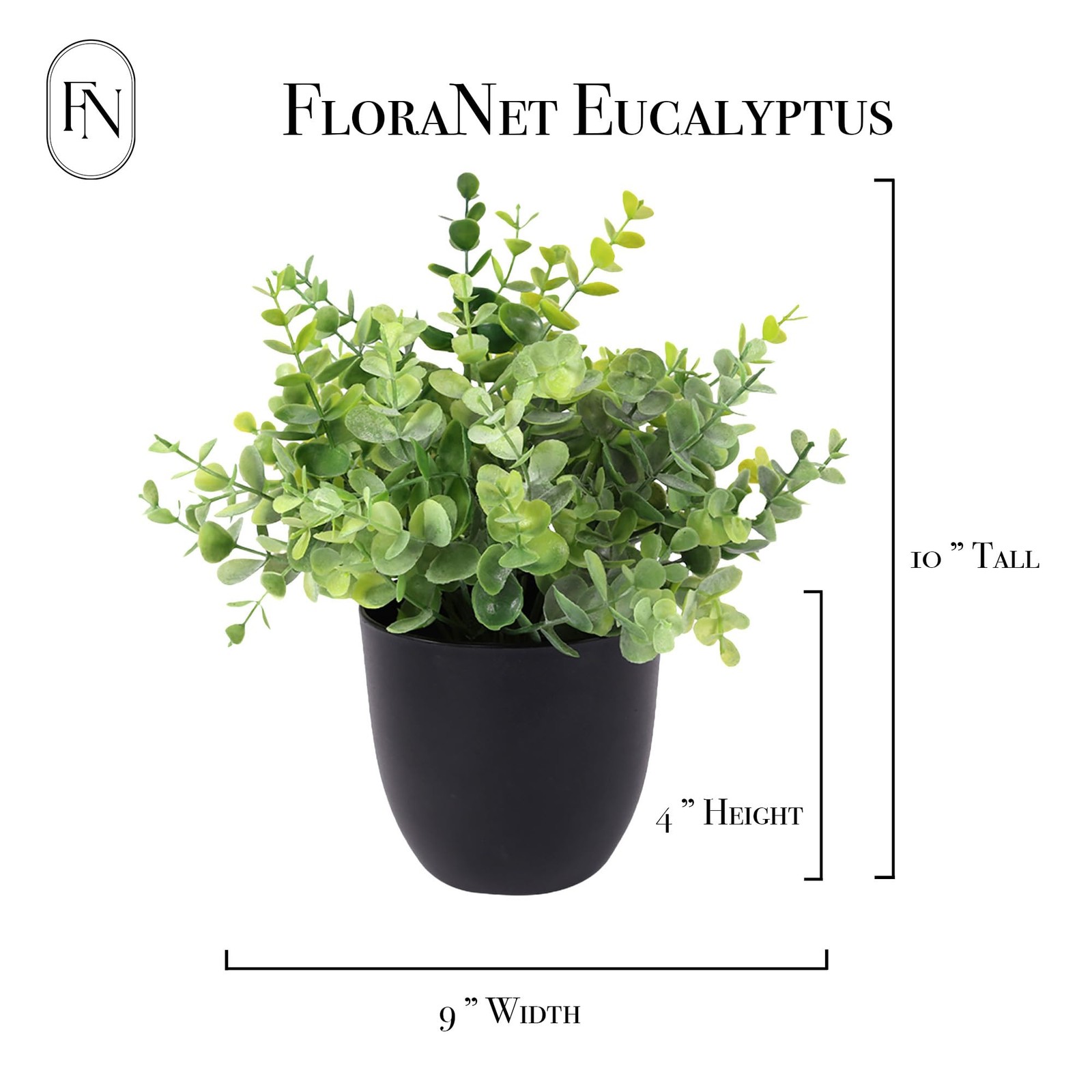3 PACK 10″ H Artificial Plant Greenery Pot (9″ W Potted Greenery: Fake Faux L…