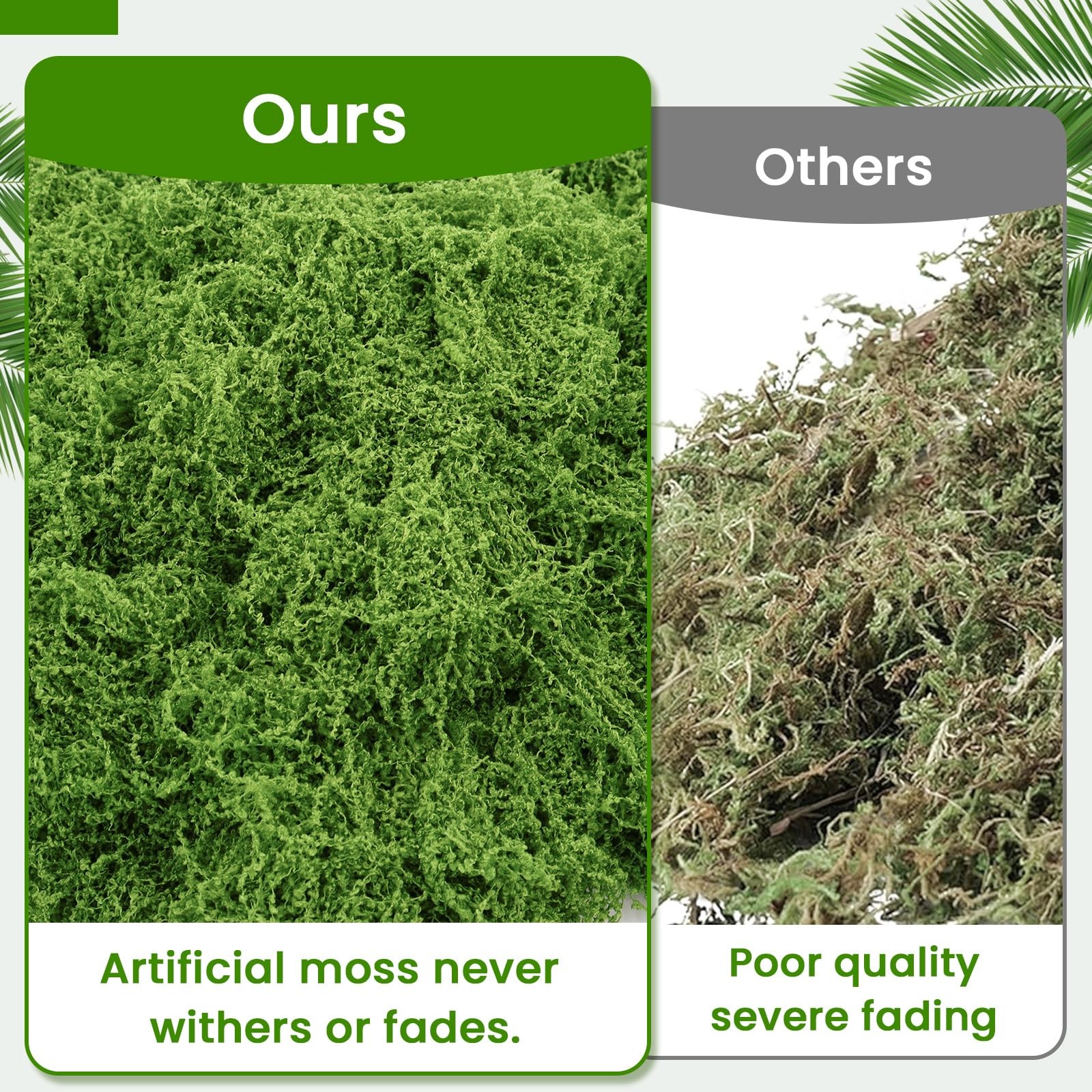 Artificial Moss 10.6 Oz Fake Green For Crafts Potted Plants Fairy Garden DIY