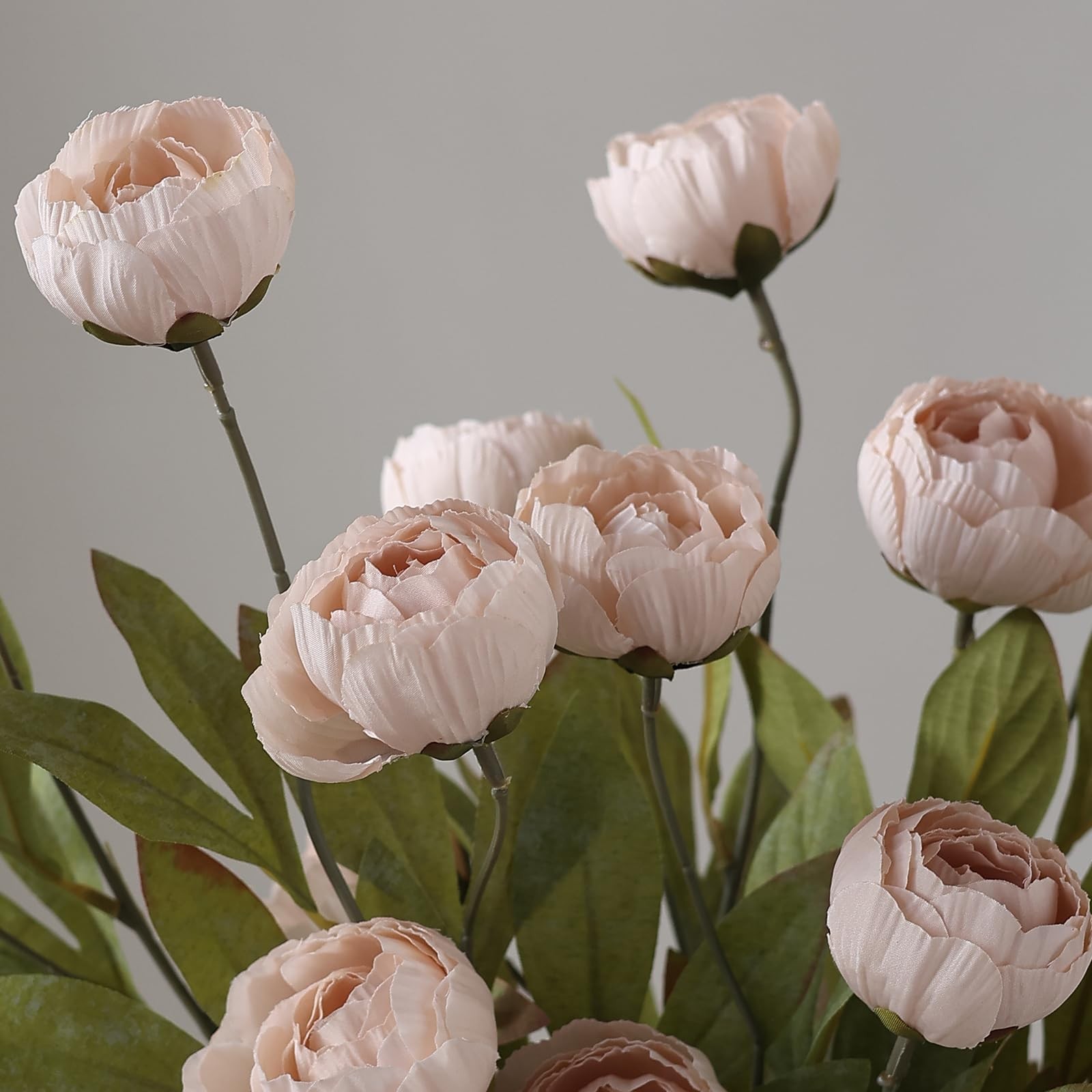 6 Pcs Faux Silk Peony Artificial Flowers for Vase -27″, Bulk Fake Peonies Bra…