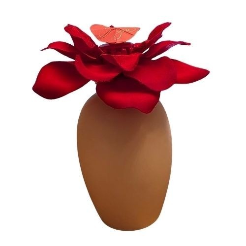 Retro Hallmark Blooming Expressions Red Rose I Love You Heart Gift 7in Romance