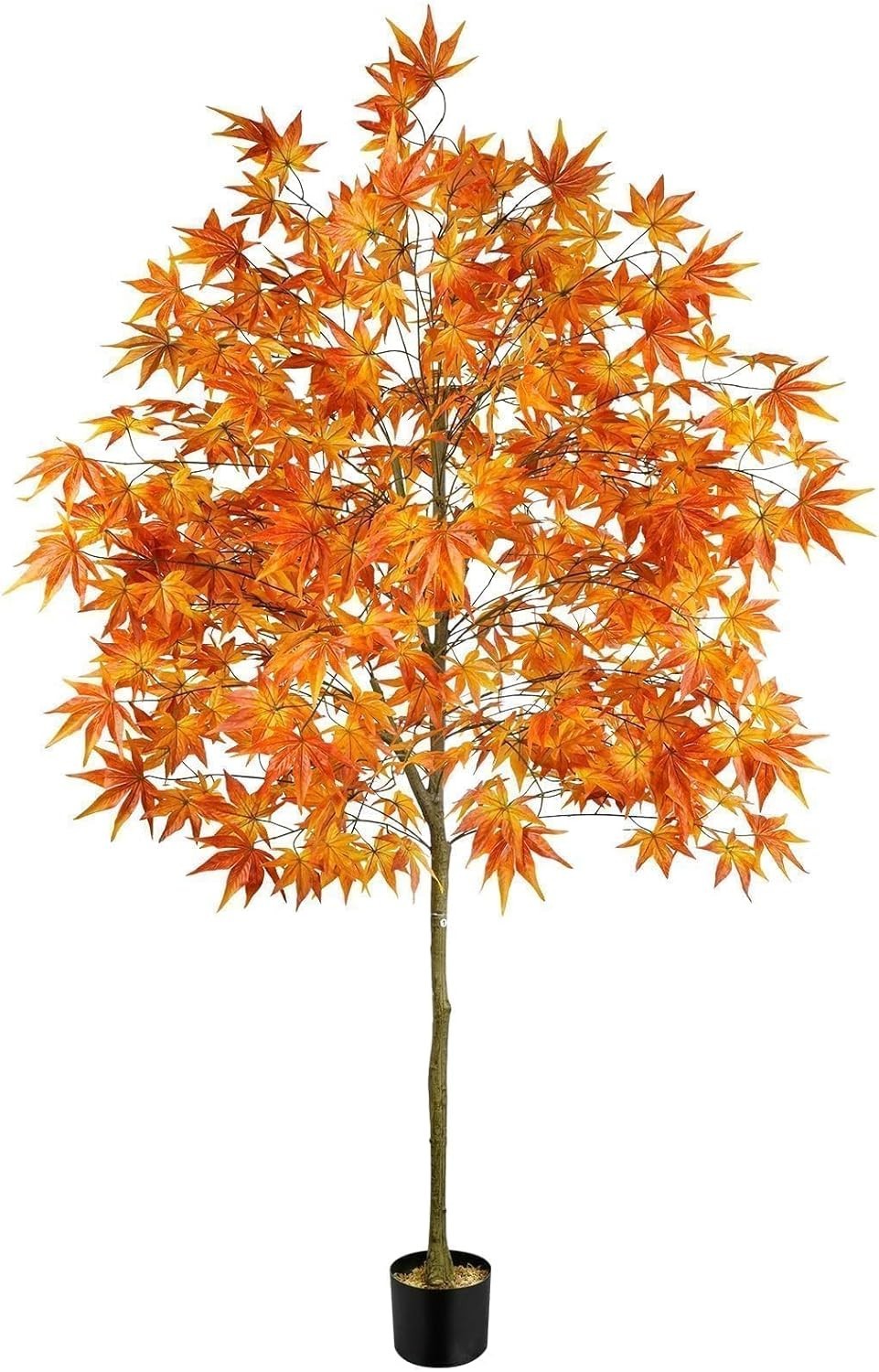 6.5FT Lighted Artificial Maple Tree – Fall Decor with LED Warm White Lights