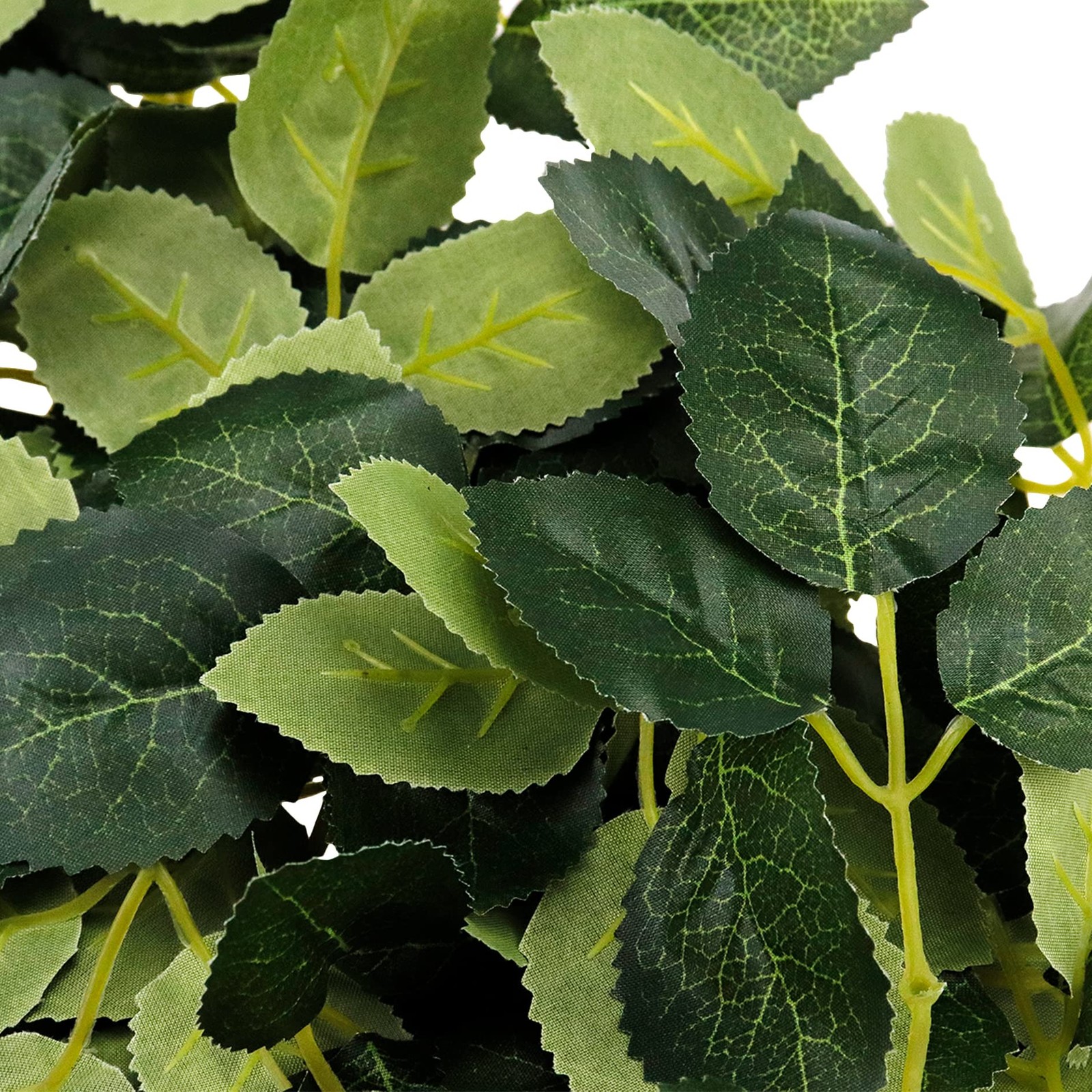 30PCS Bulk Artificial Green Rose Leaves Fake Plant Leaf Silk Greenery Fake Ro…