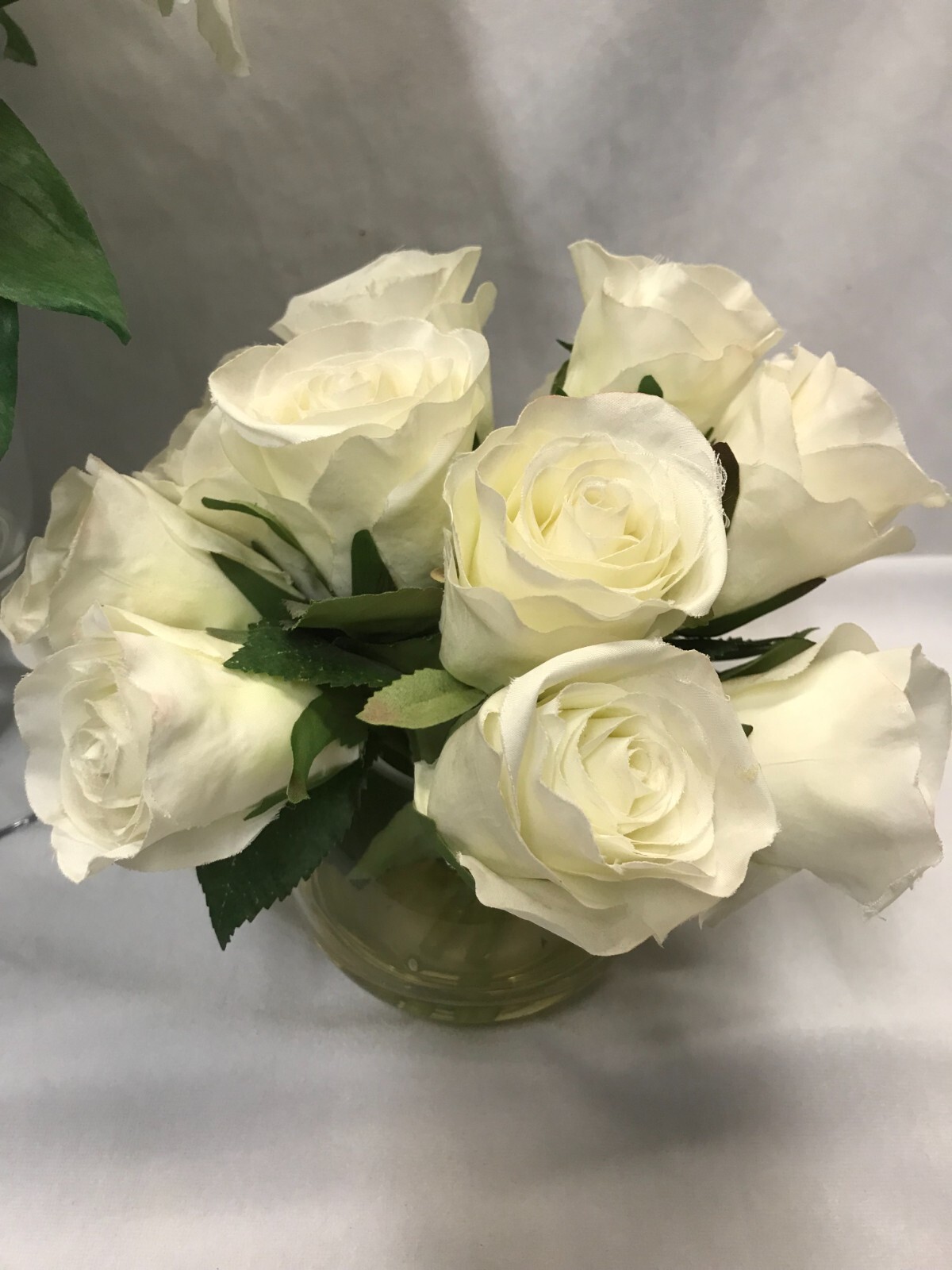 Large Silk & Synthetic Flowers with Vase Roses & Dalilah’s Decor