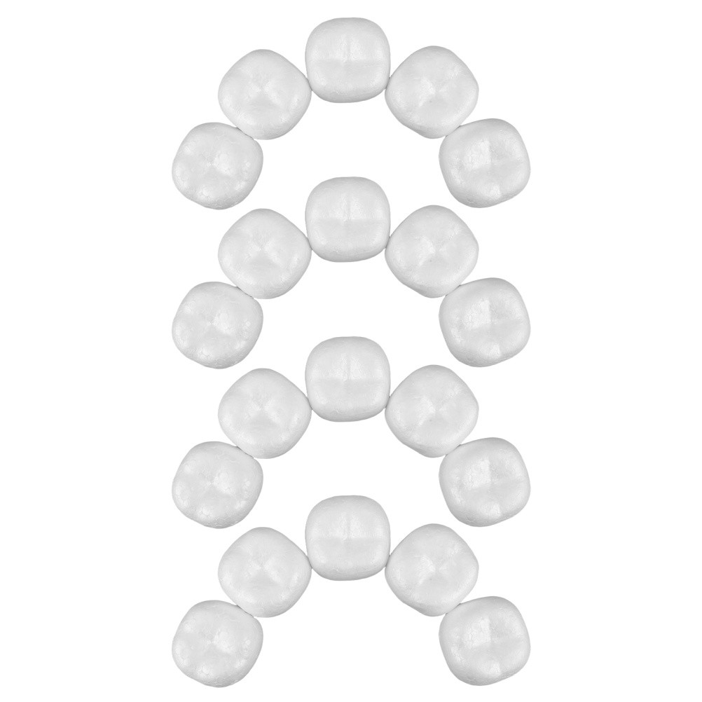 20Pcs Small Durable Polystyrene Foam Balls for Faux Persimmon Table Decorations