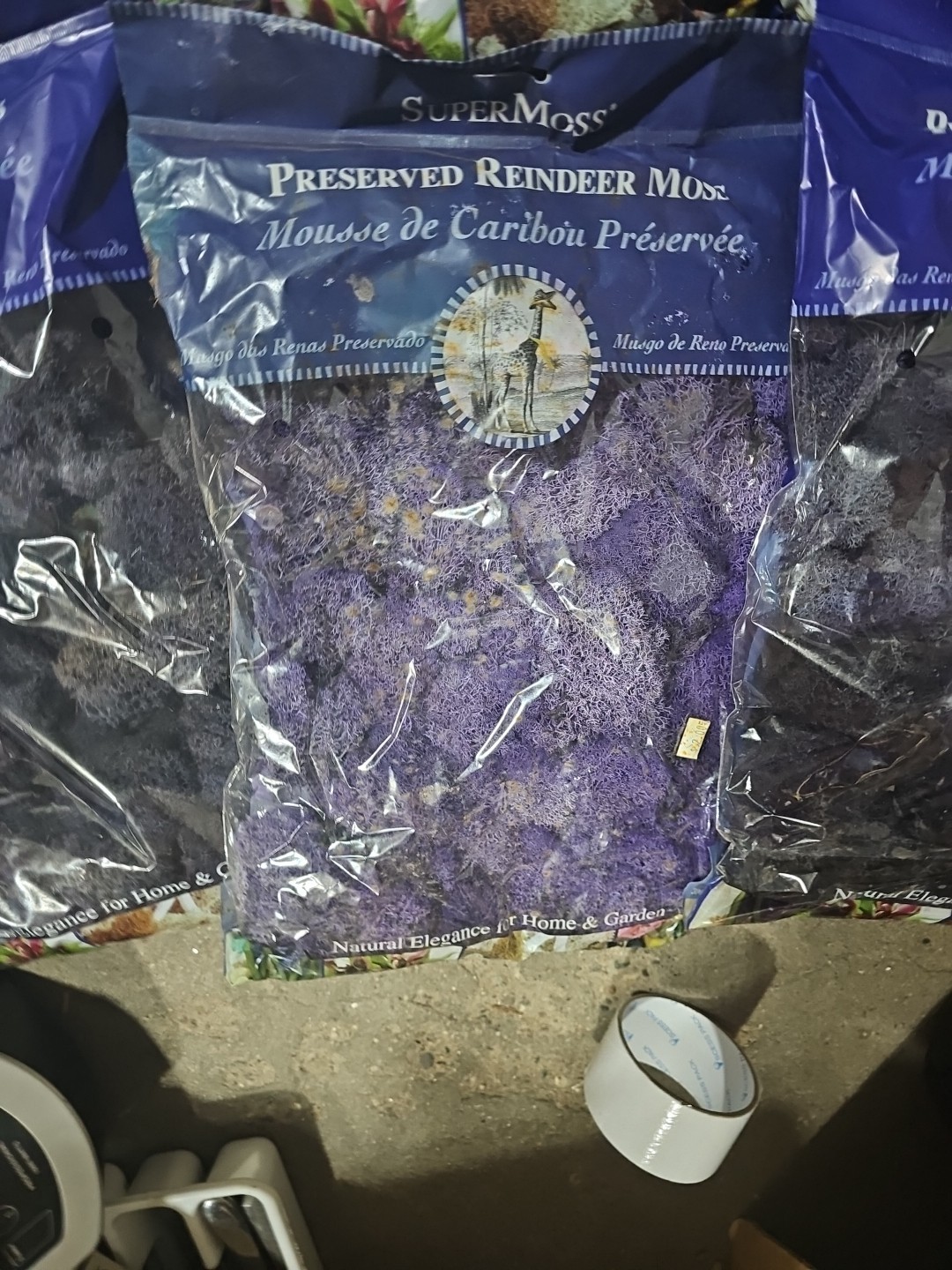 Quality Growers Preserved Reindeer Moss Purple/blue/grey/black 9 Bags