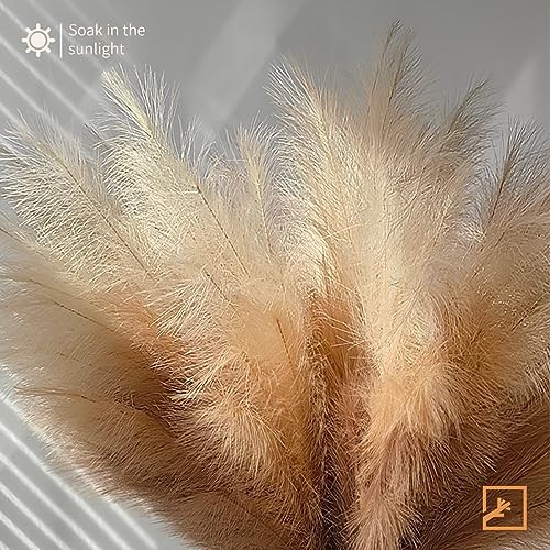 7-Pcs 38″/3.1FT Faux Pampas Grass Large Tall 38in 7pcs Beige & Coffee & Brown