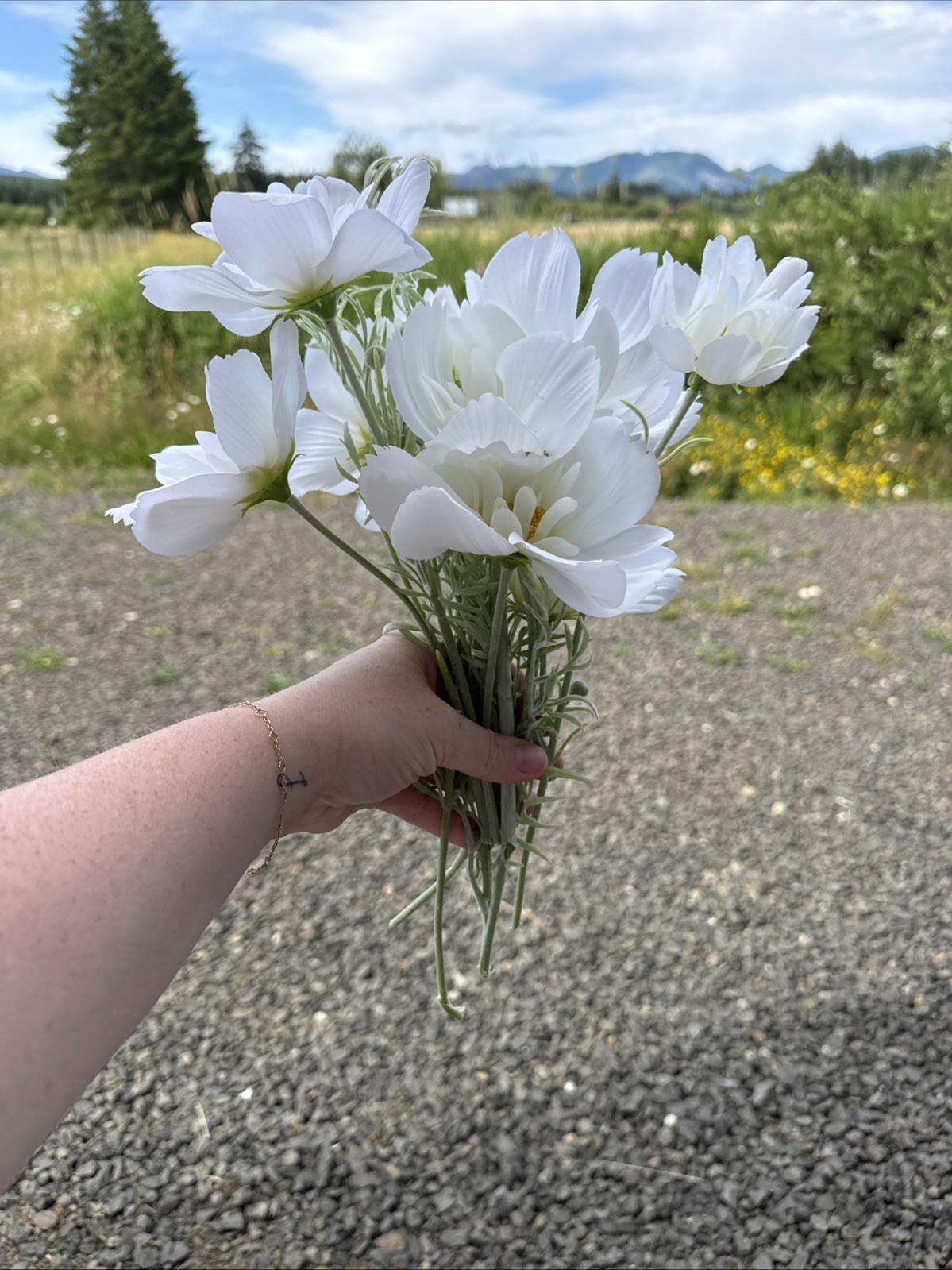 Cosmo Faux Flower Lot Wildflower Wedding Floral White