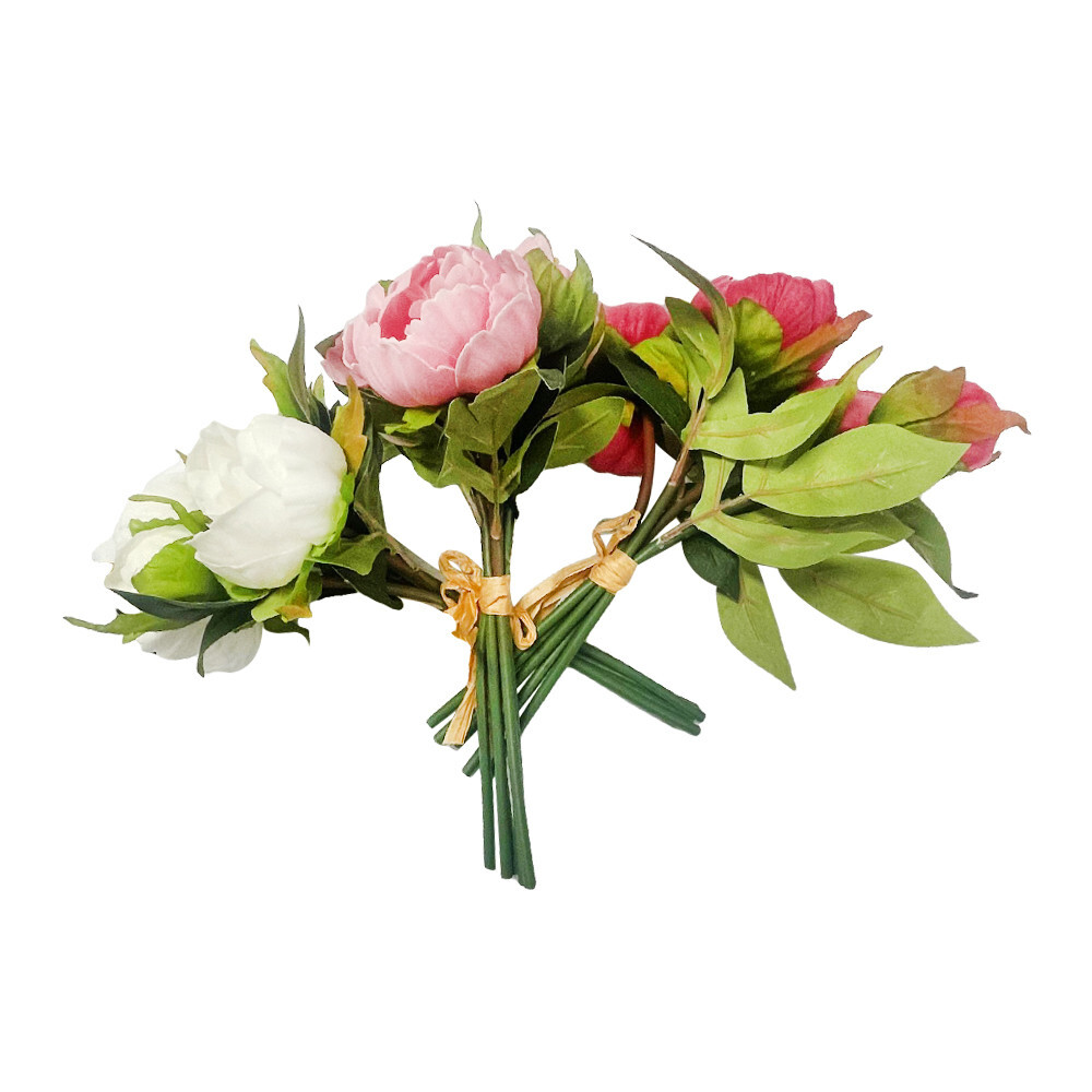10” Real Touch Peony Bundle Artificial Foam Flower Bouquets Silk Floral
