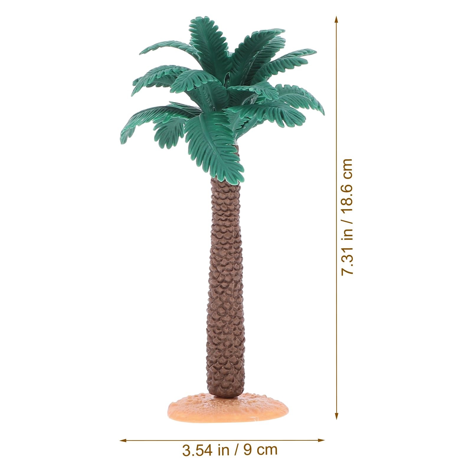 3 Pcs Mini Artificial Palm Tree Set, Plastic Coconut Fake Plant Bushes, Model…