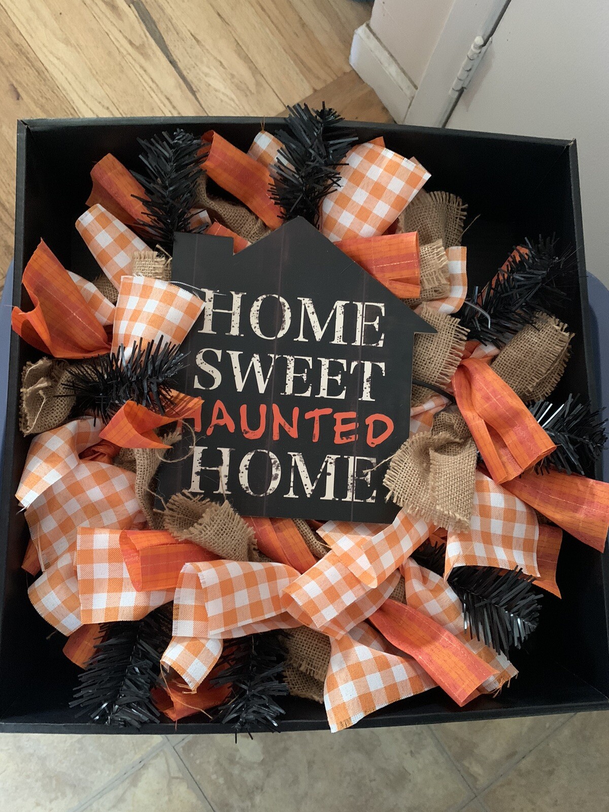 Home Sweet Haunted Home Halloween Wreath Rare Unique Brand New