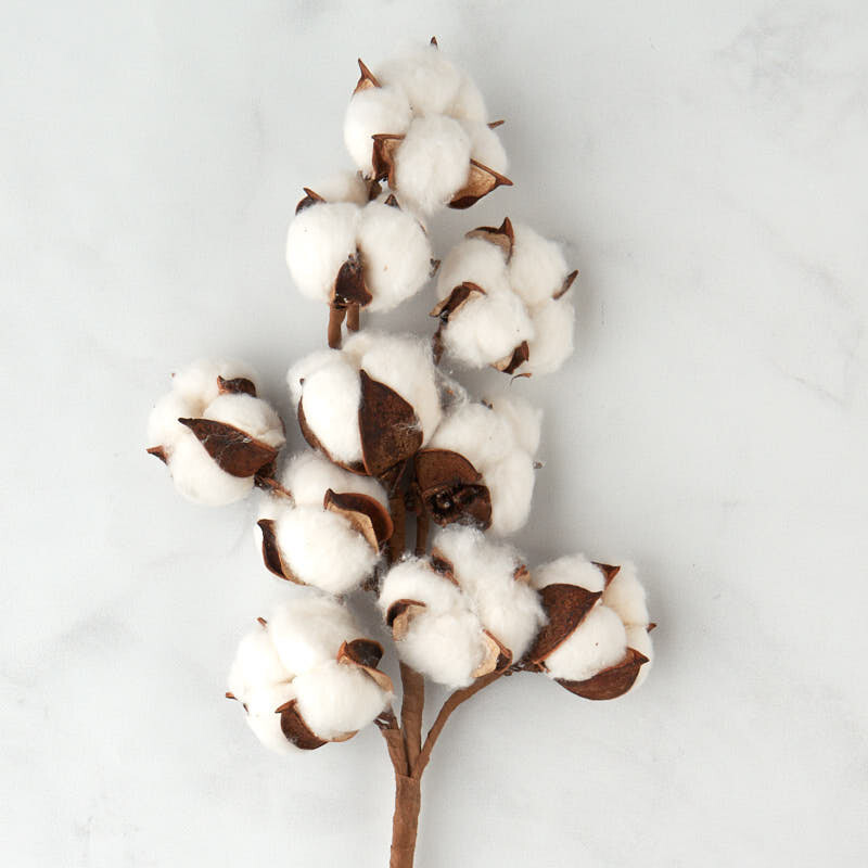 Set of 2 Artificial Cotton Boll 15″ Floral Sprays for Indoor Decor
