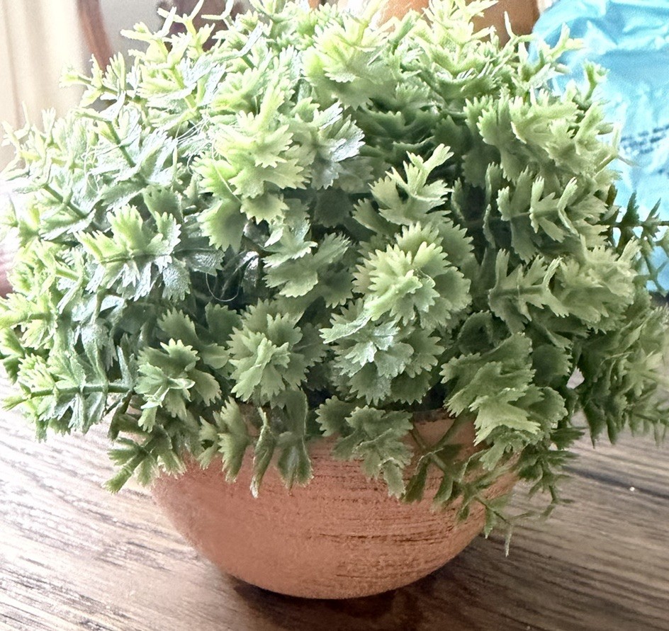 Faux Greenery In Clay Pot Decor for Home Indoor