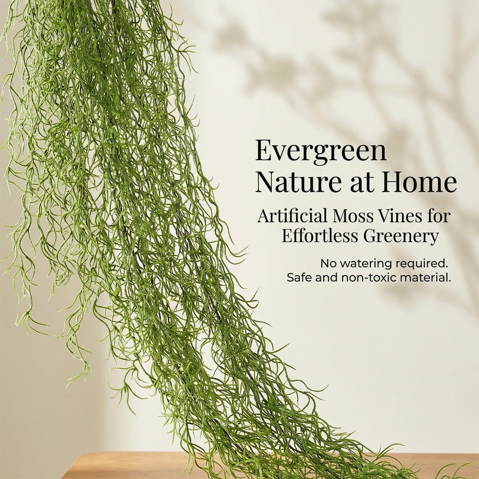 Faux Spanish Moss – Artificial Hanging Moss Bulk for Plants 3PCS Fake Green-2